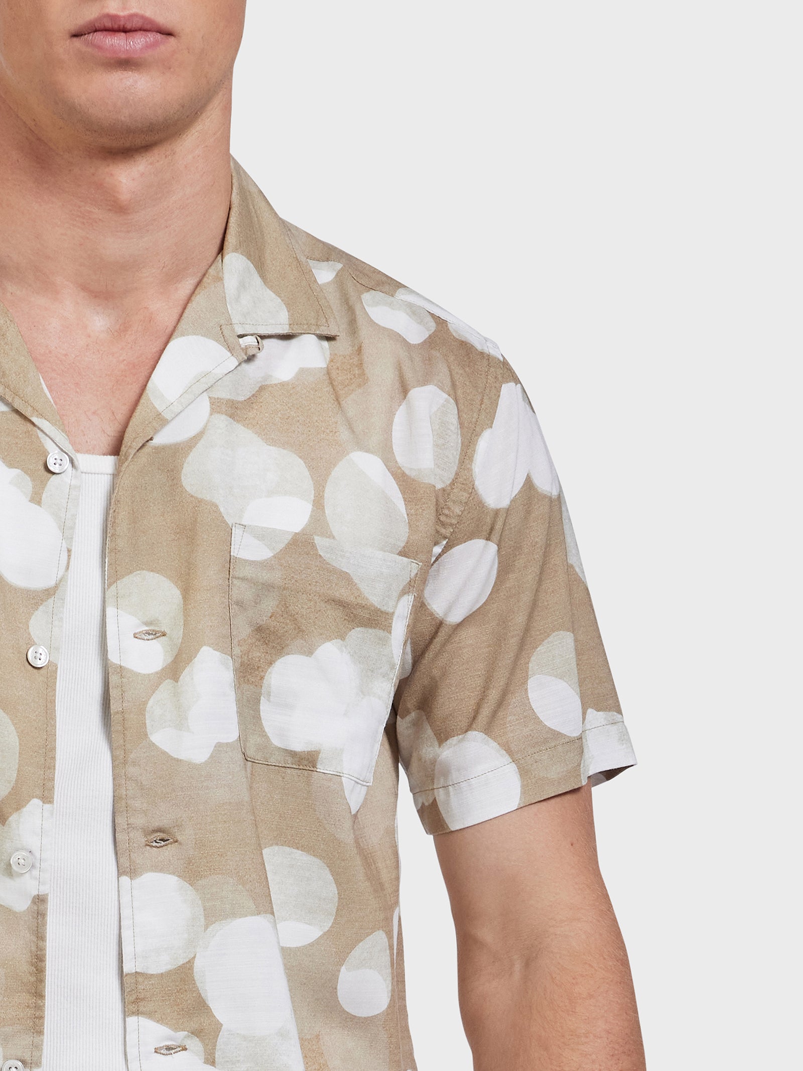 Kyoto Short Sleeve Shirt in Warm Sand