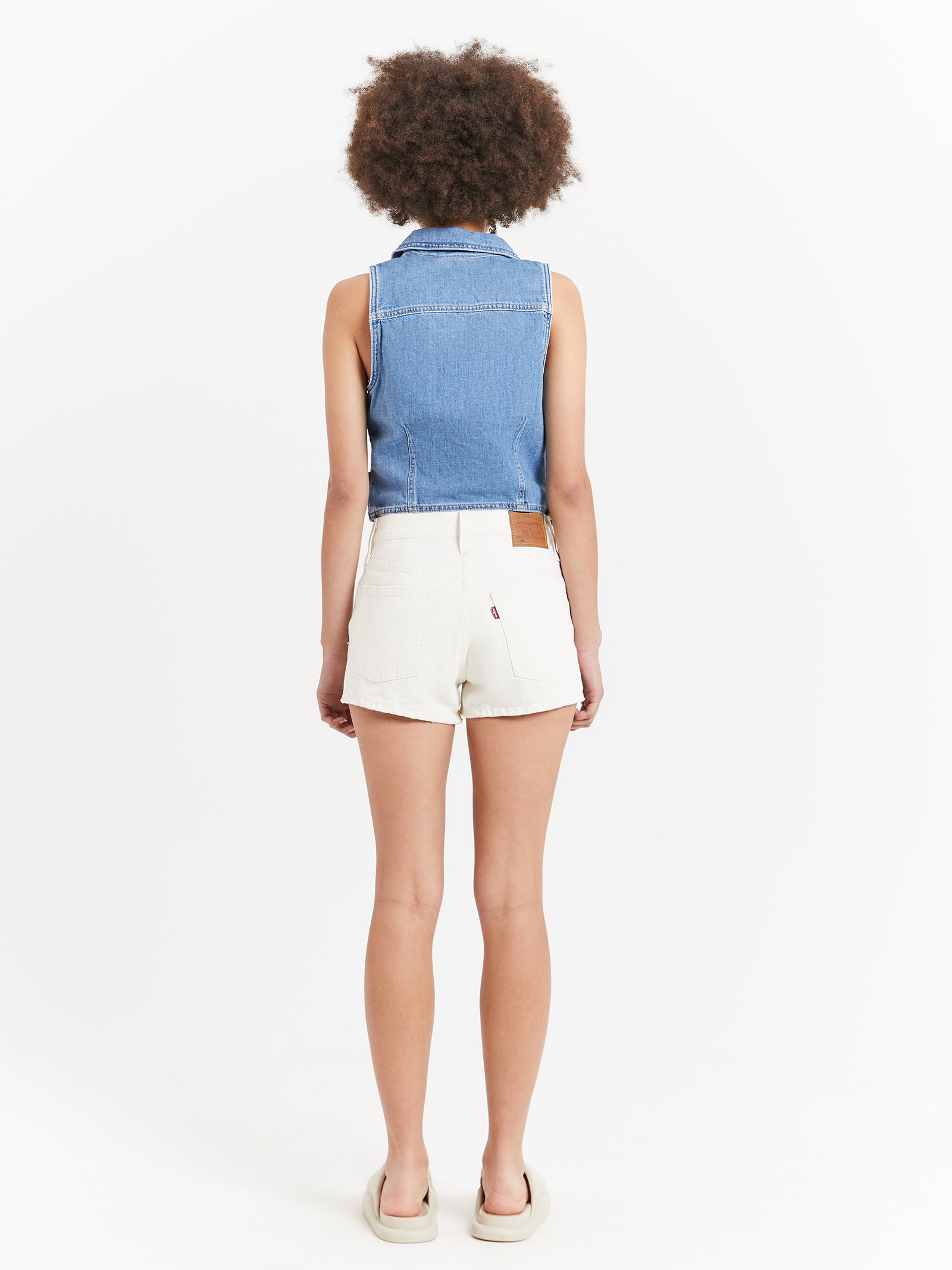 Lilou Denim Vest in Blushing Don 8