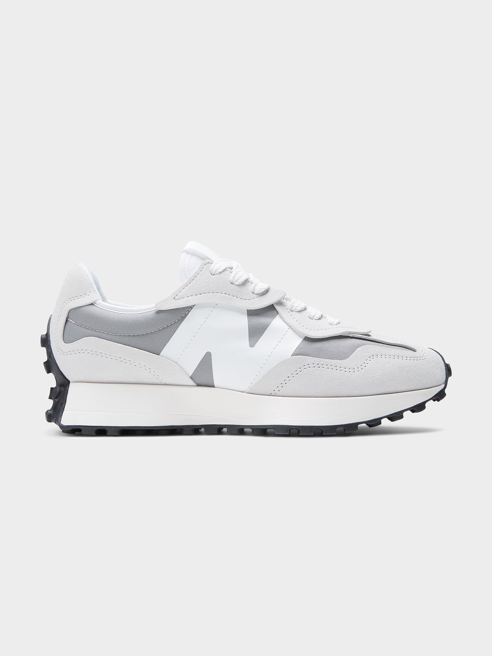 Unisex 327 Sneakers in White & Grey