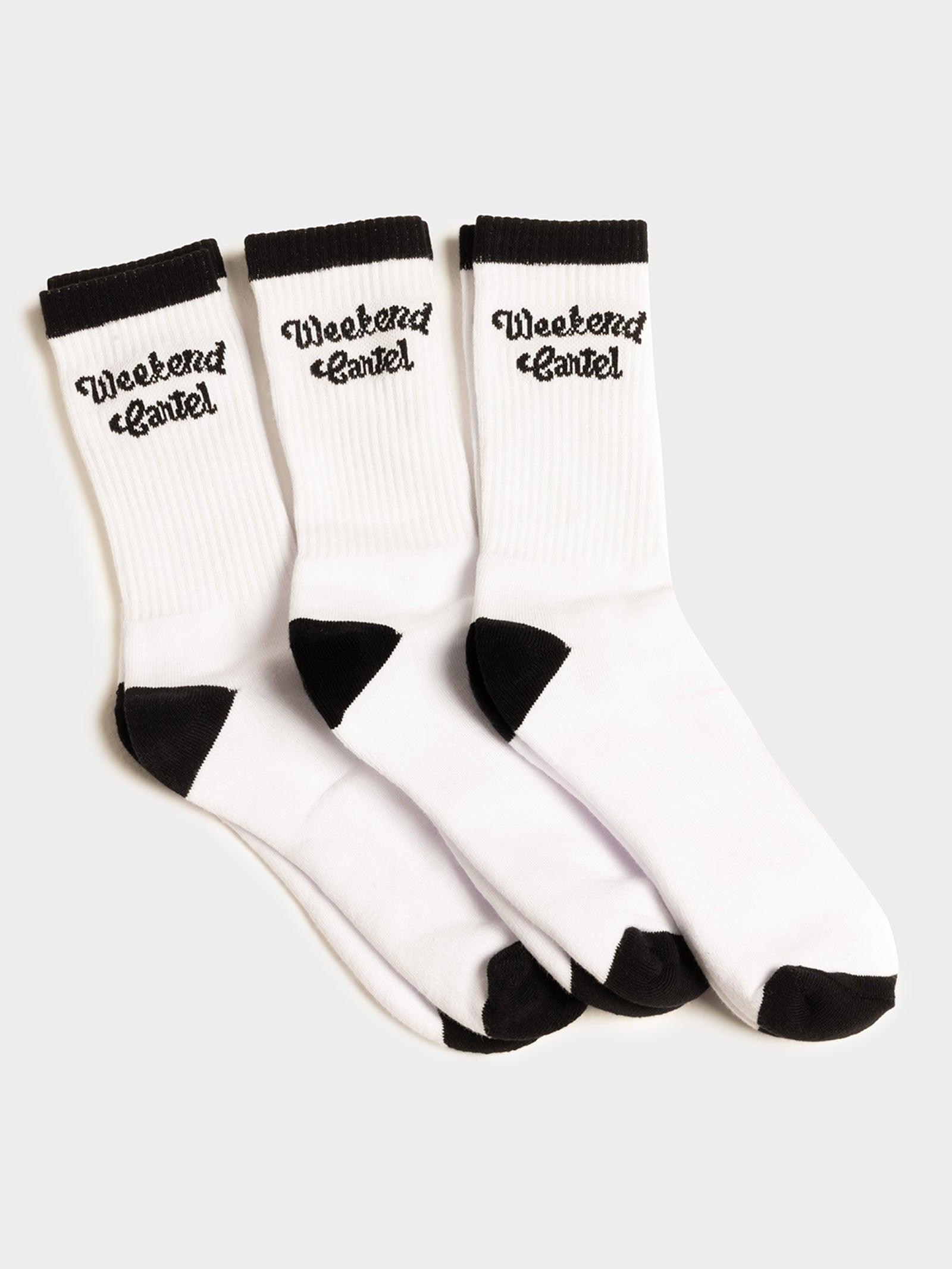 3 Pairs of Script Logo Crew Socks