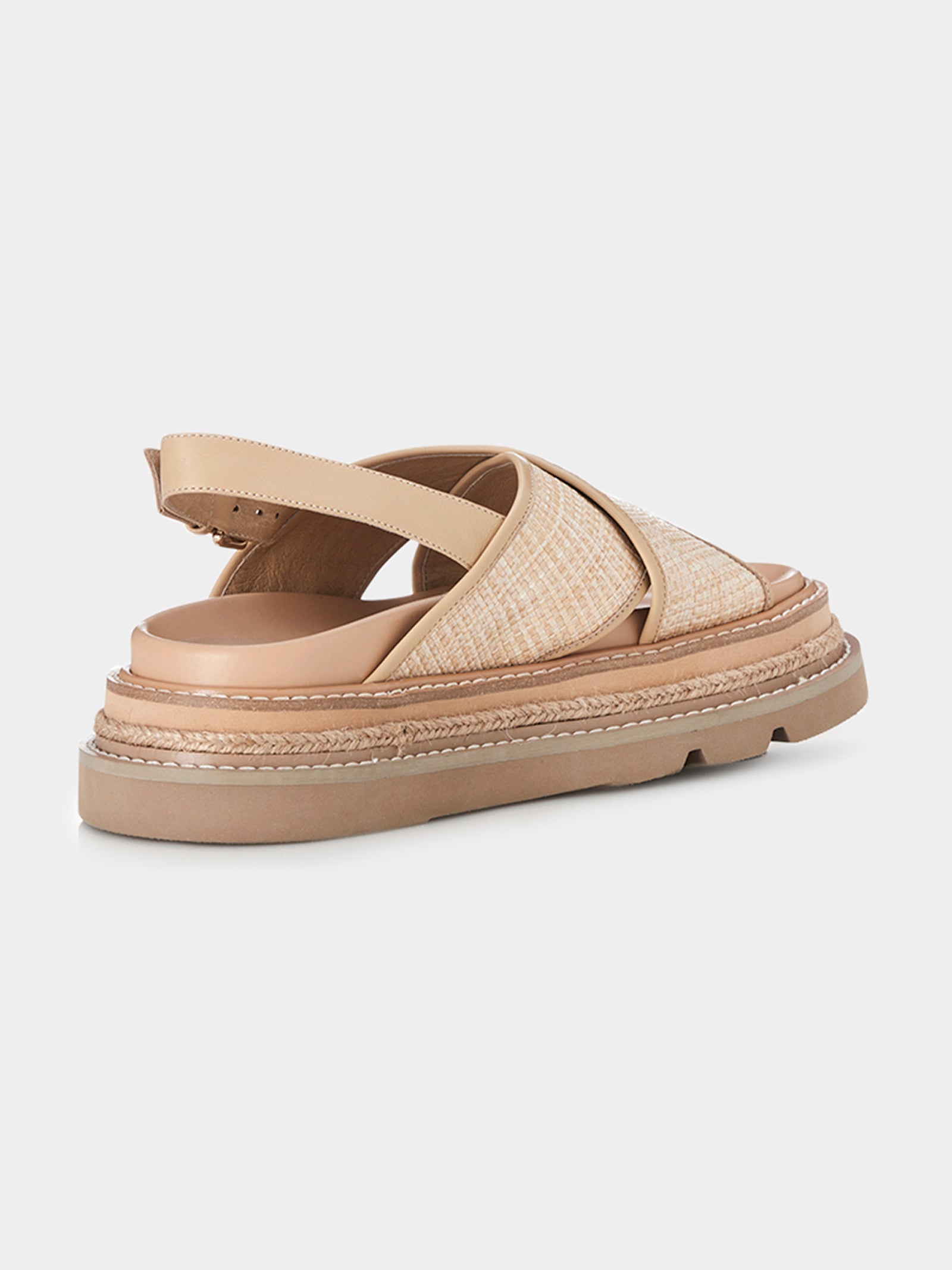 Verona Sandals in Natural Raffia