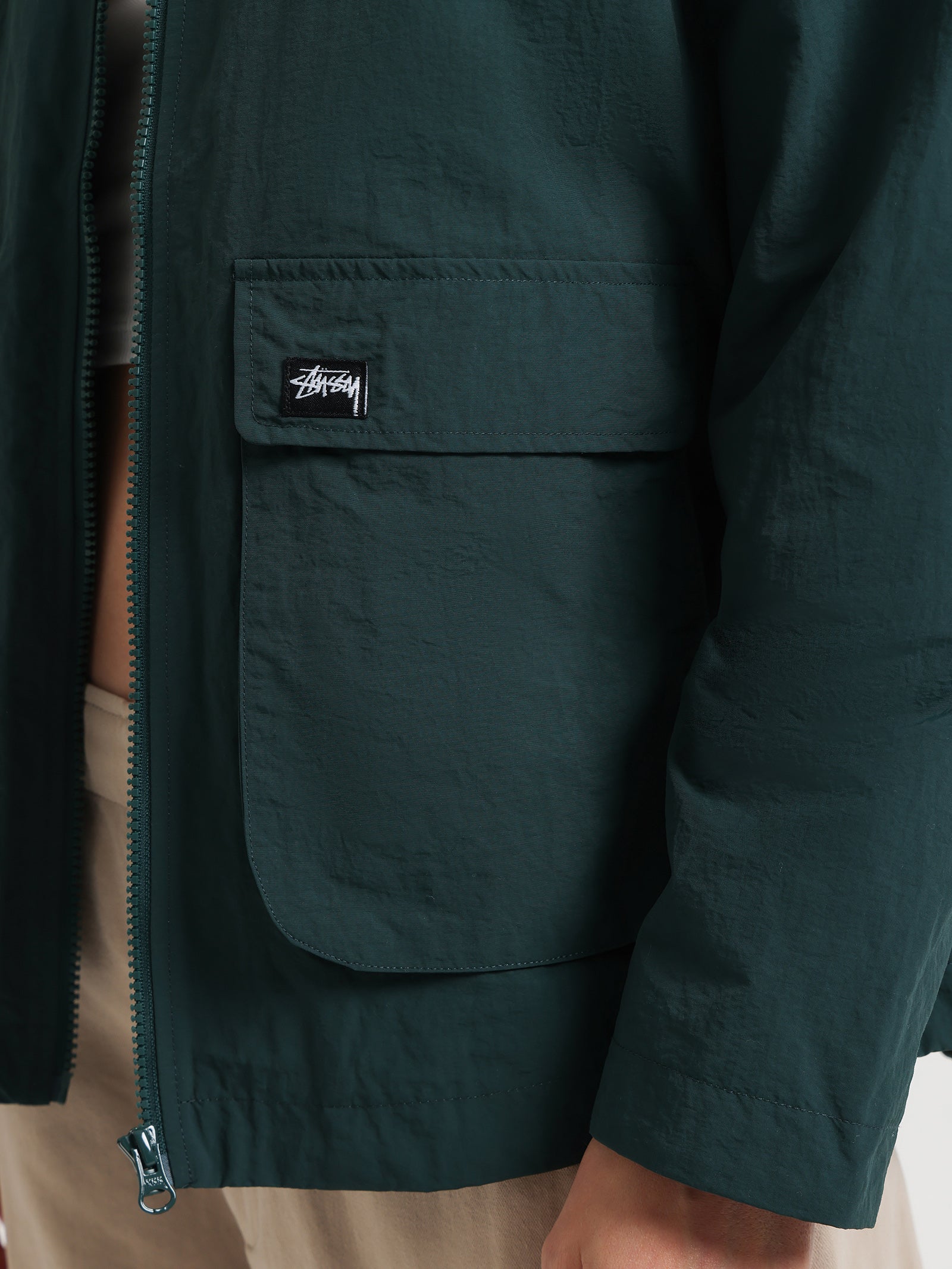 Nylon Spray Jacket in Fern Green