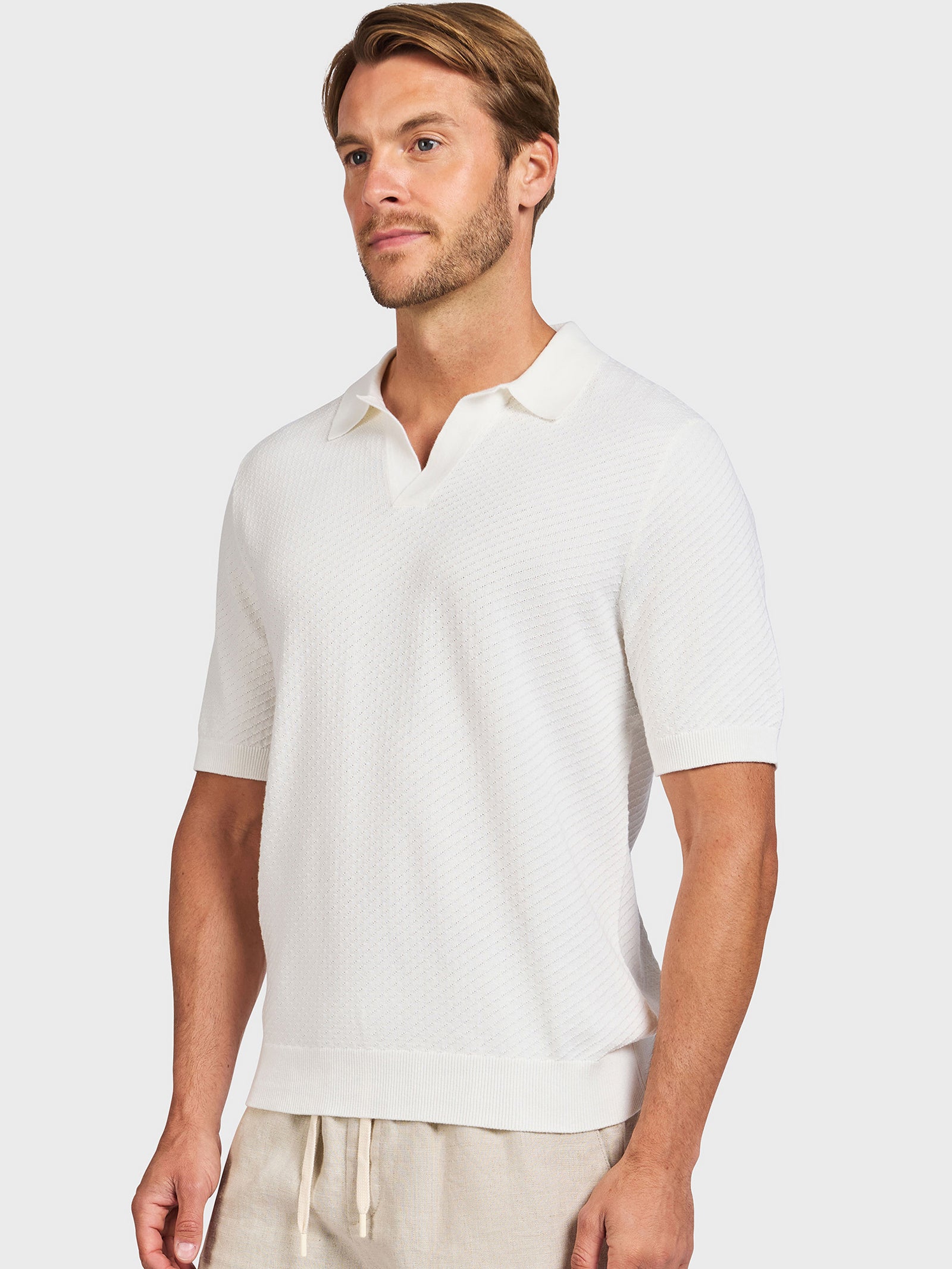 Jonny Textured Knit Polo