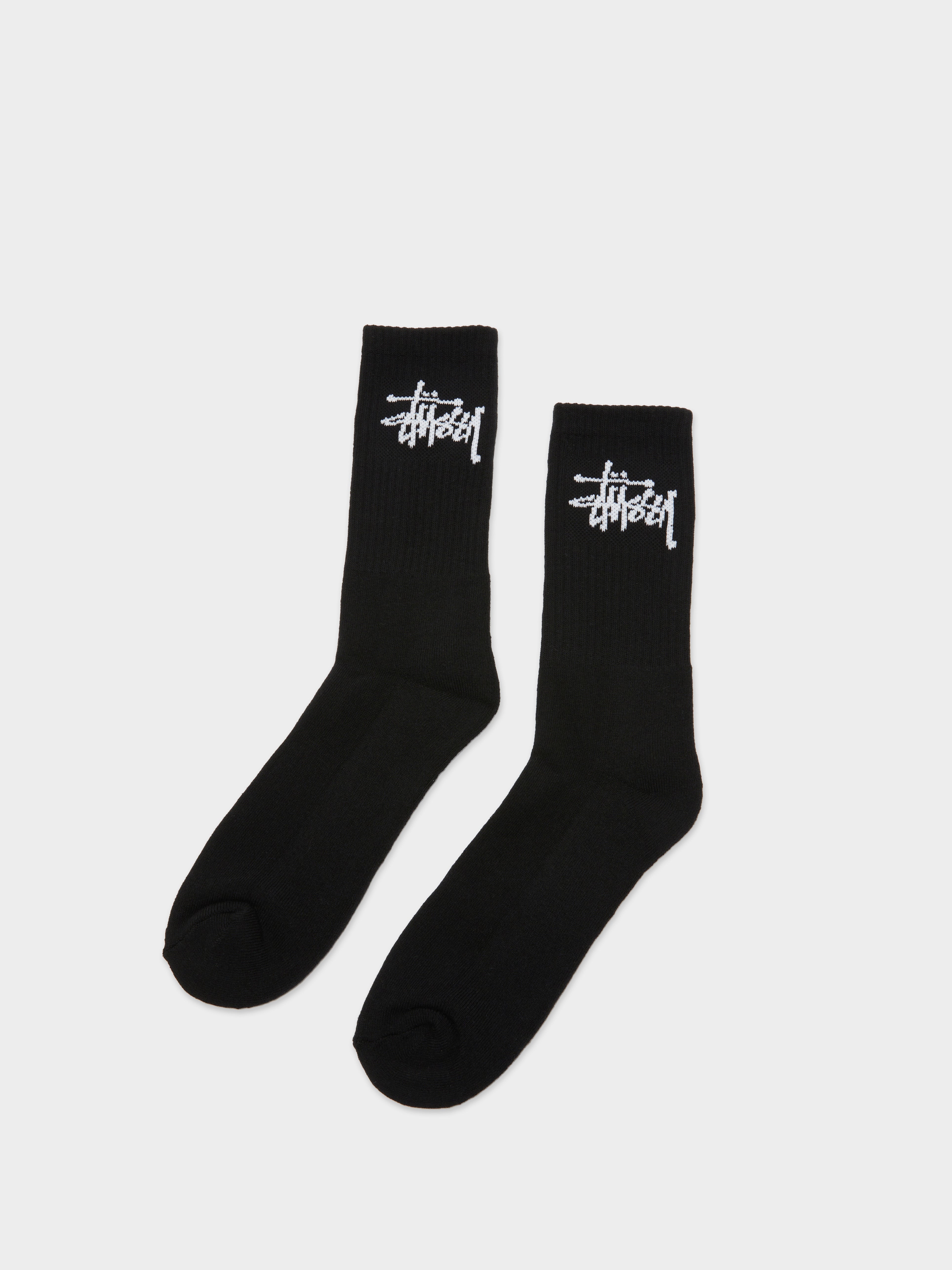 Mens Graffiti Crew Socks in Black