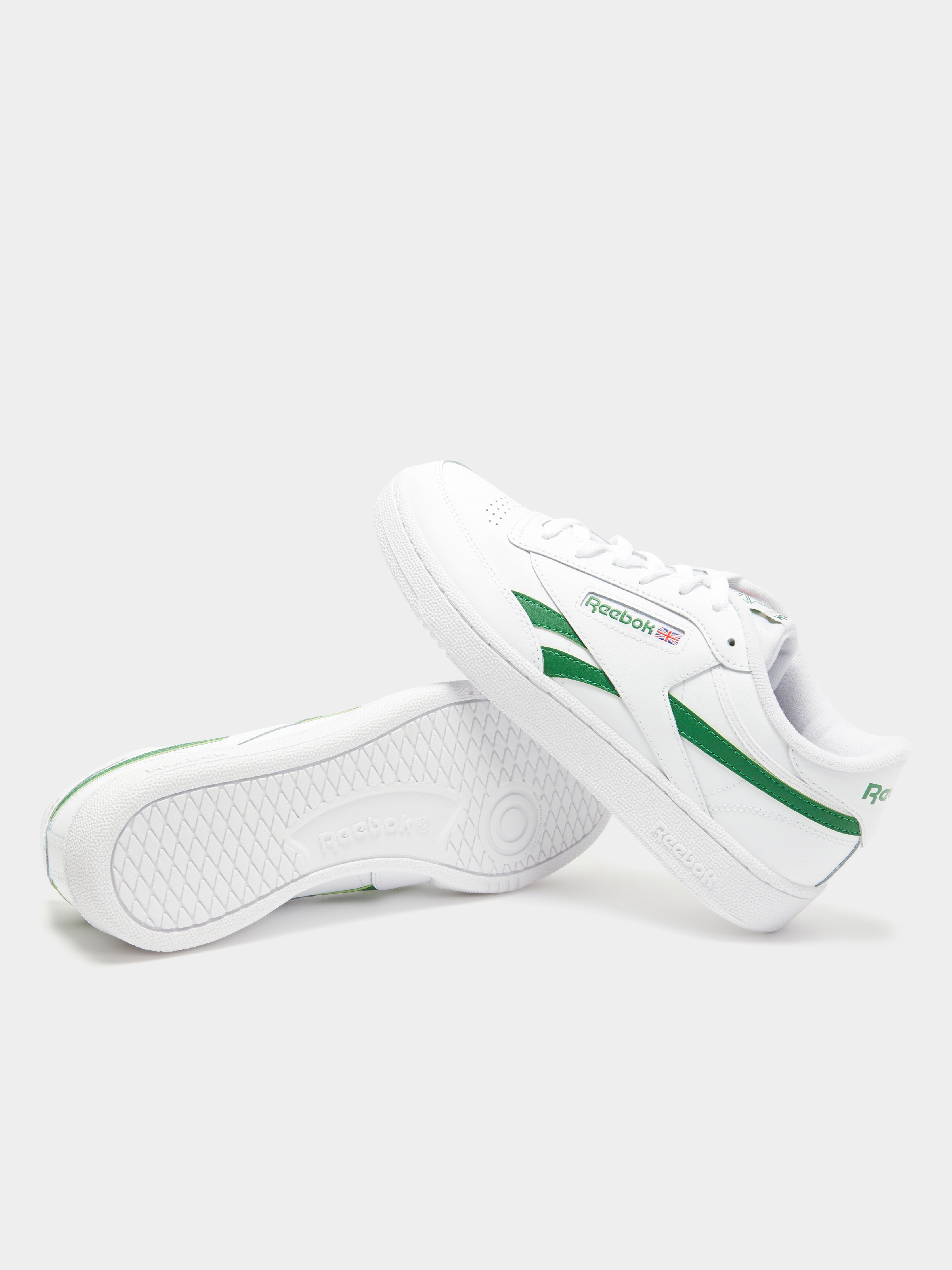 Unisex Club C Revenge Sneakers in White & Green