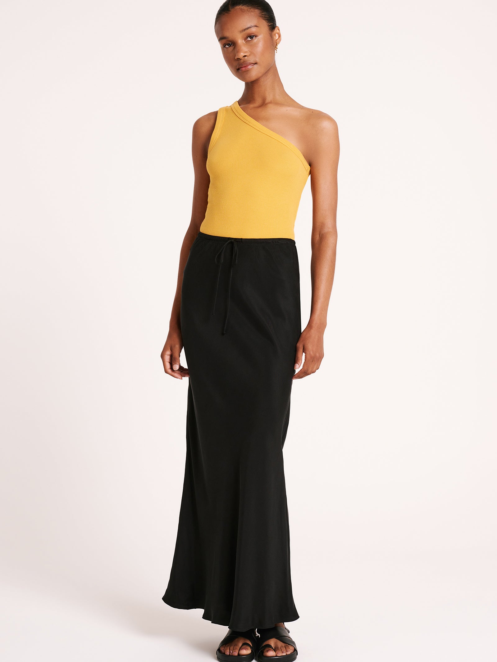 Lea Cupro Skirt in Black