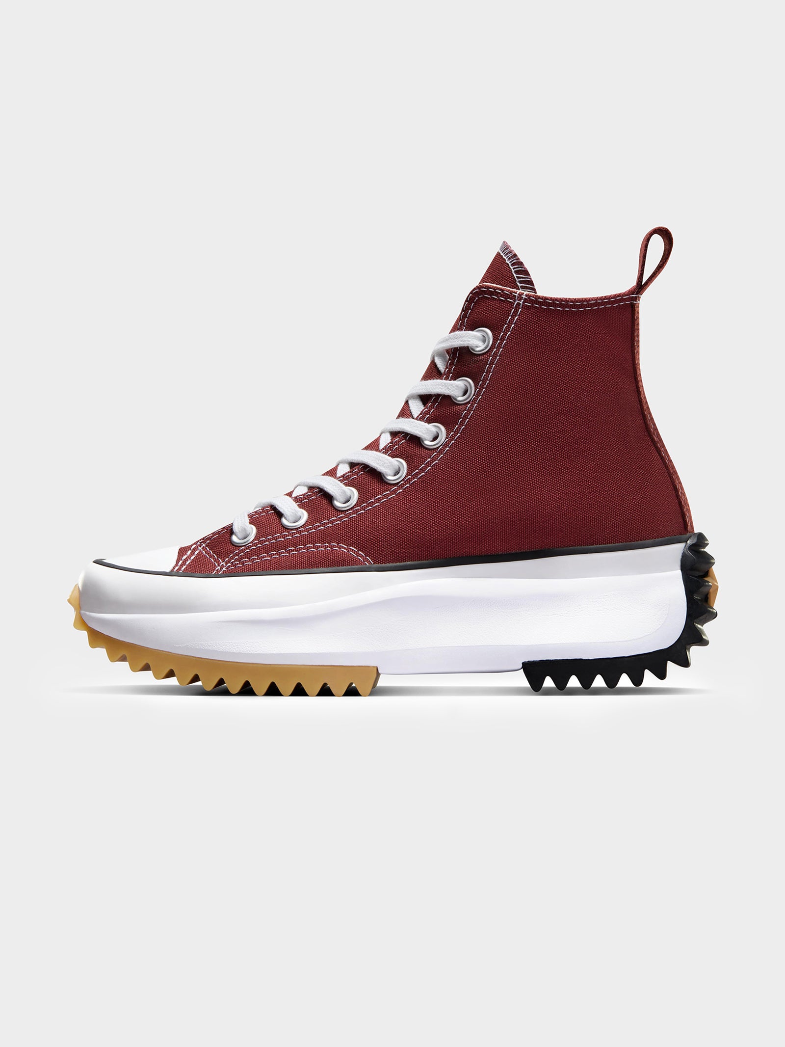 Unisex Run Star High Top Sneakers in Cherry Daze, White & Black