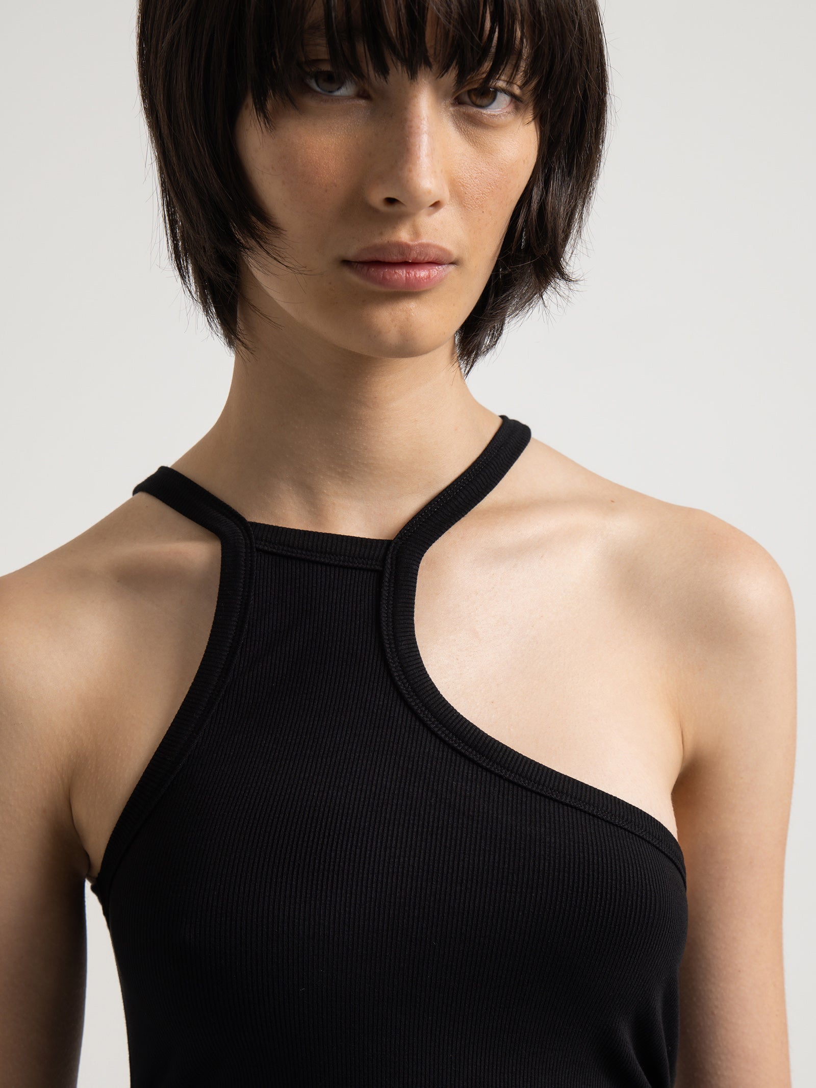 Reese Rib Jersey in Black