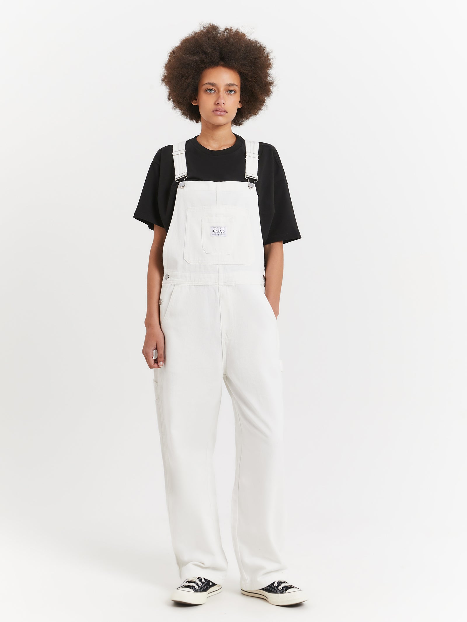 Nevada Denim Overalls in White