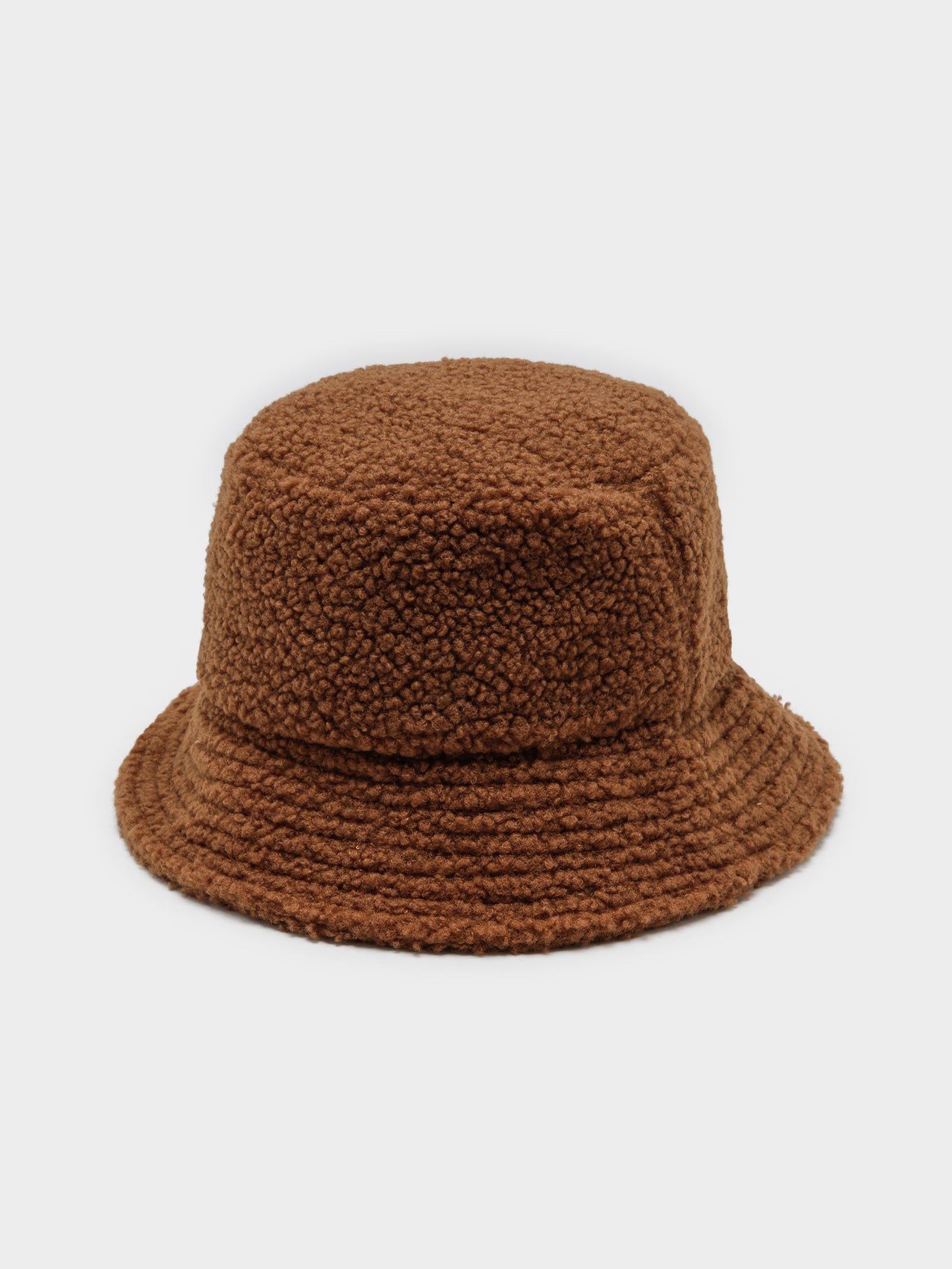 Sherpa Bucket Hat in Natural Brown