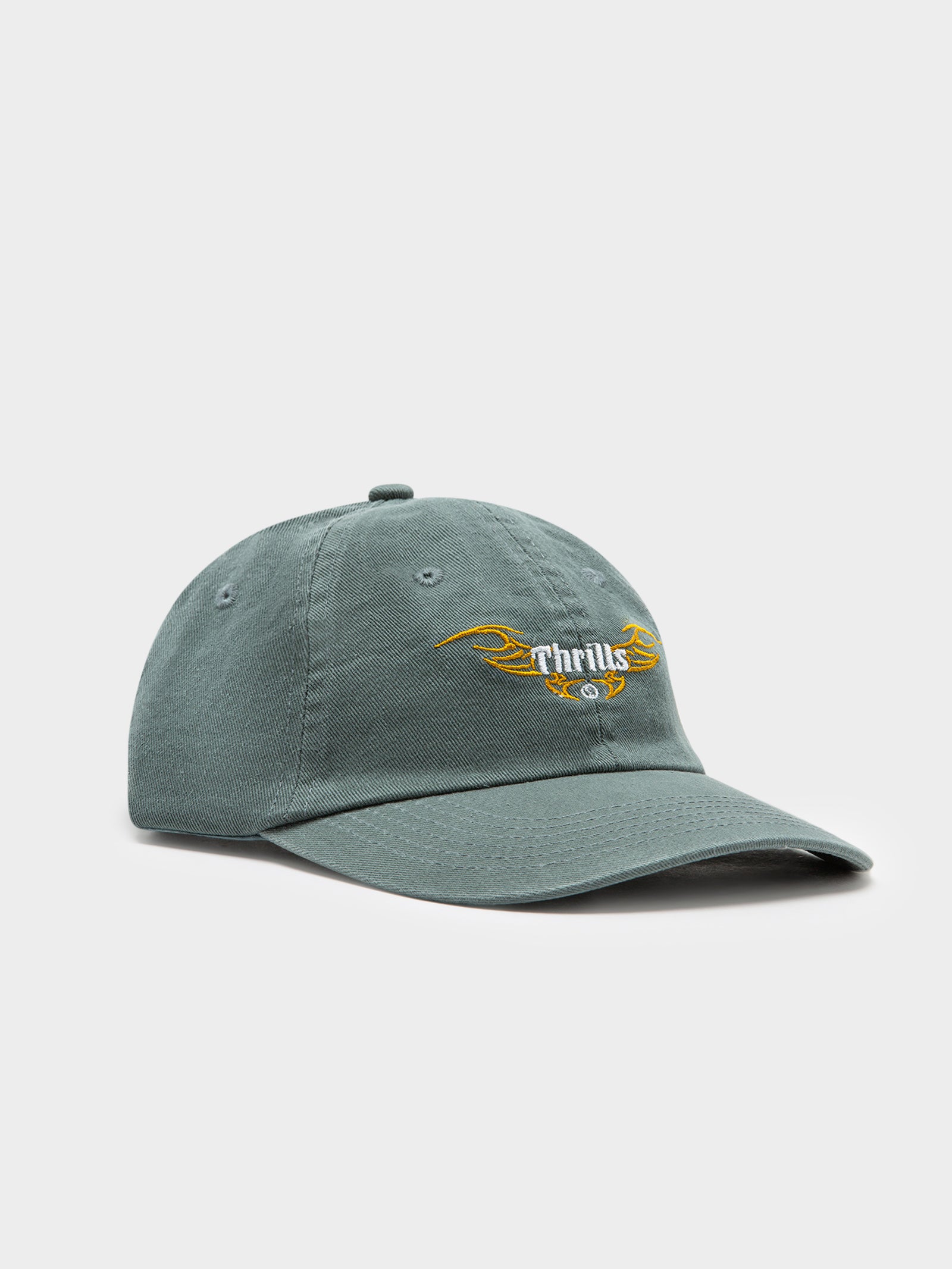 Golden Wings 6 Panel Cap in Green