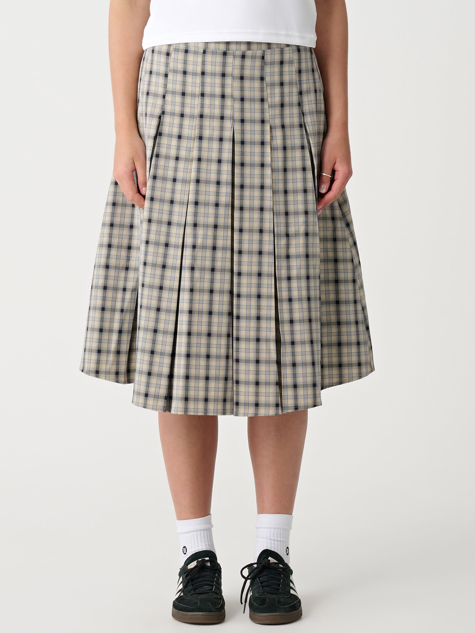 Plaid Midi Skirt