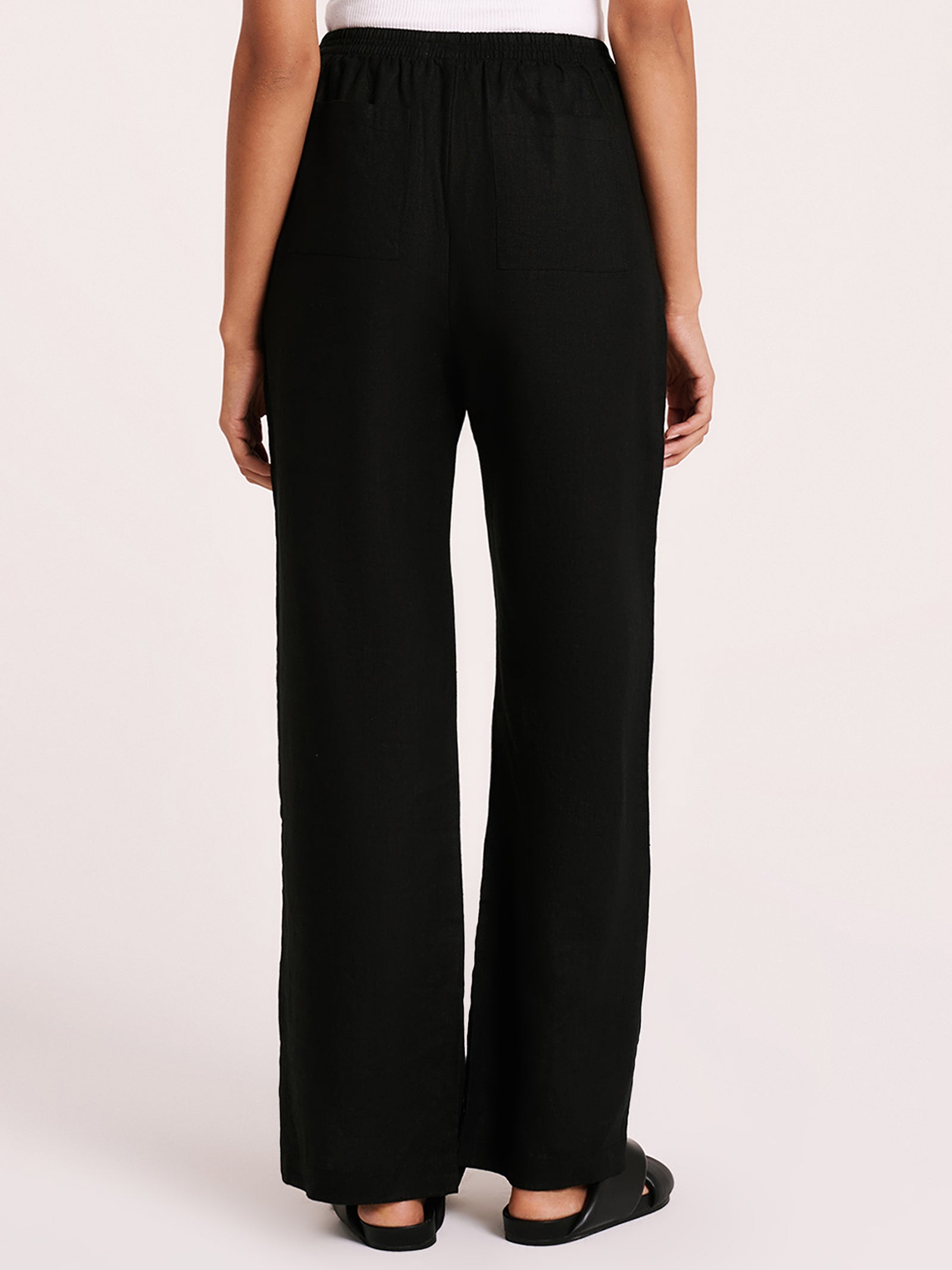 Desi Linen Pants in Black