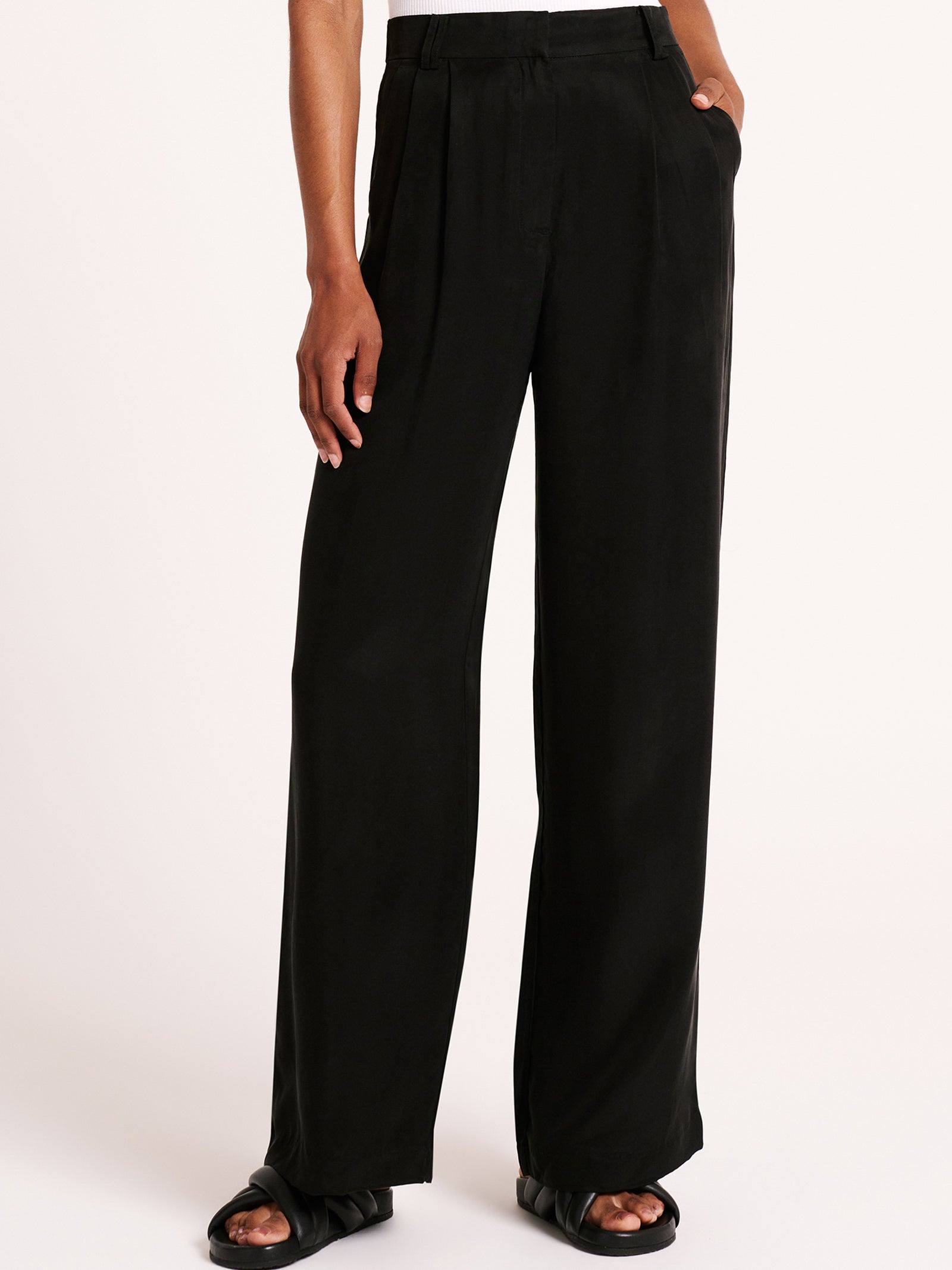 Lea Cupro Pants in Black