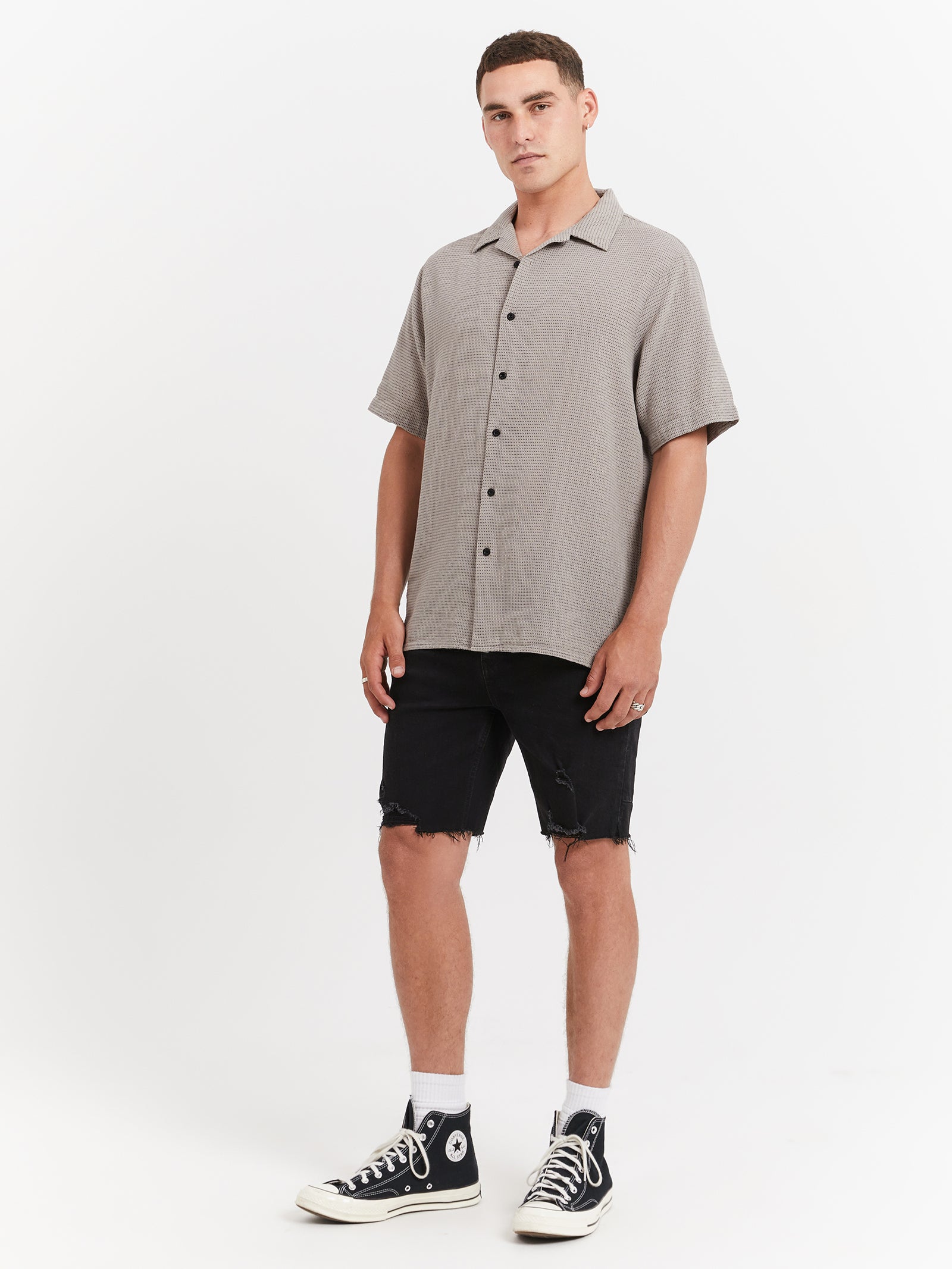 El Jefe Bowling Shirt in Paloma Grey