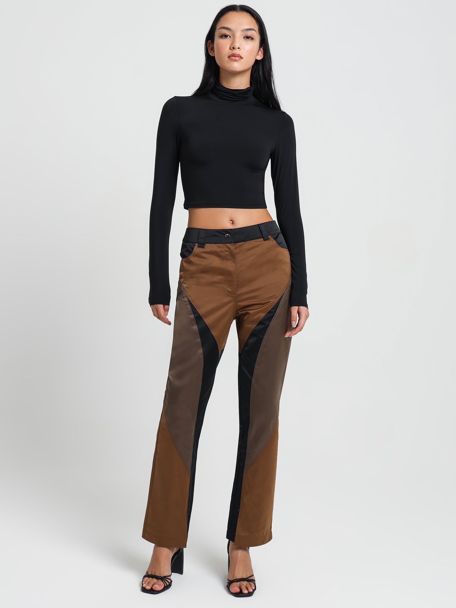 Sharlo Satin Pants in Fawn