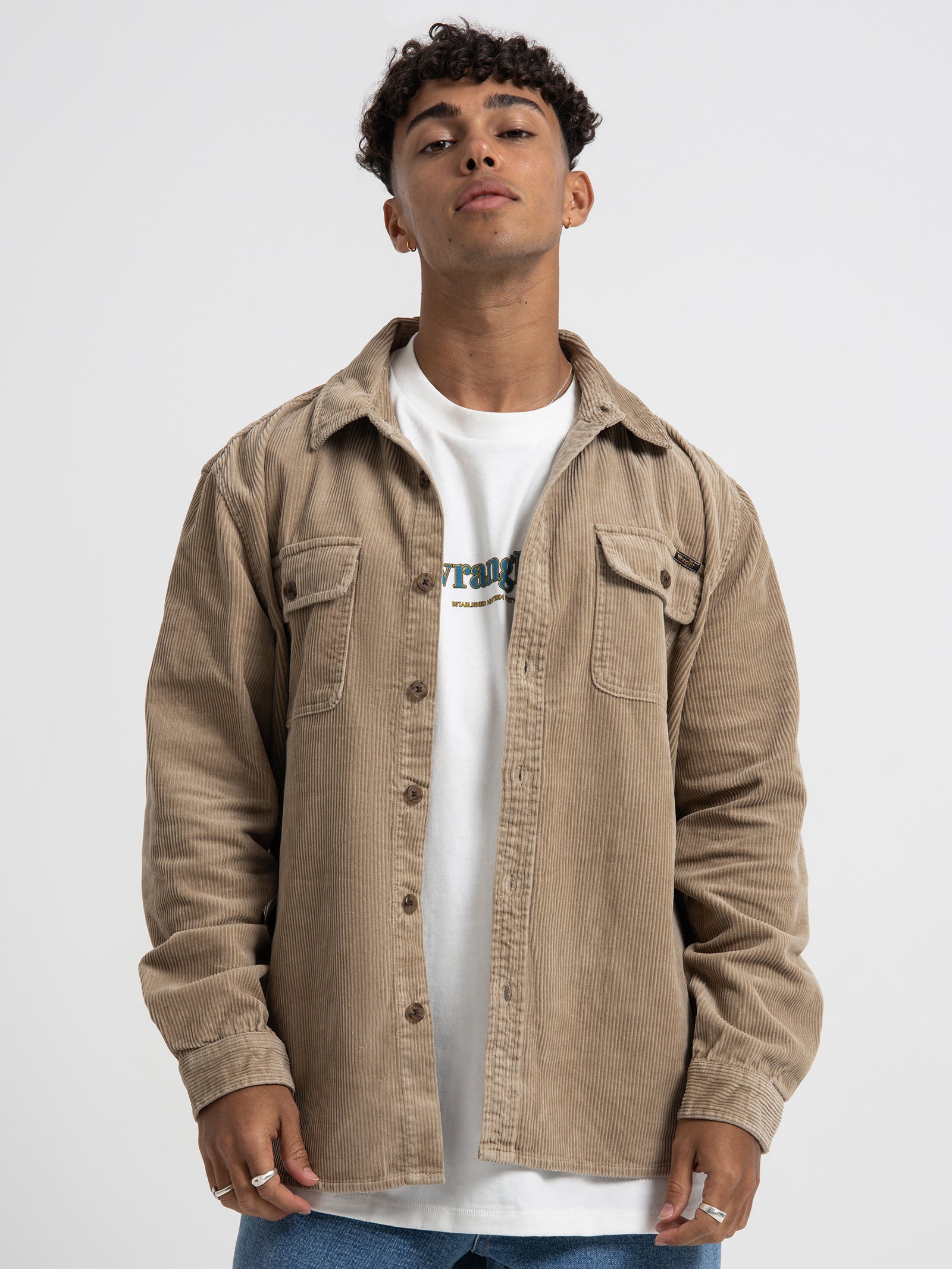 Parallels Shirt in Sandstone