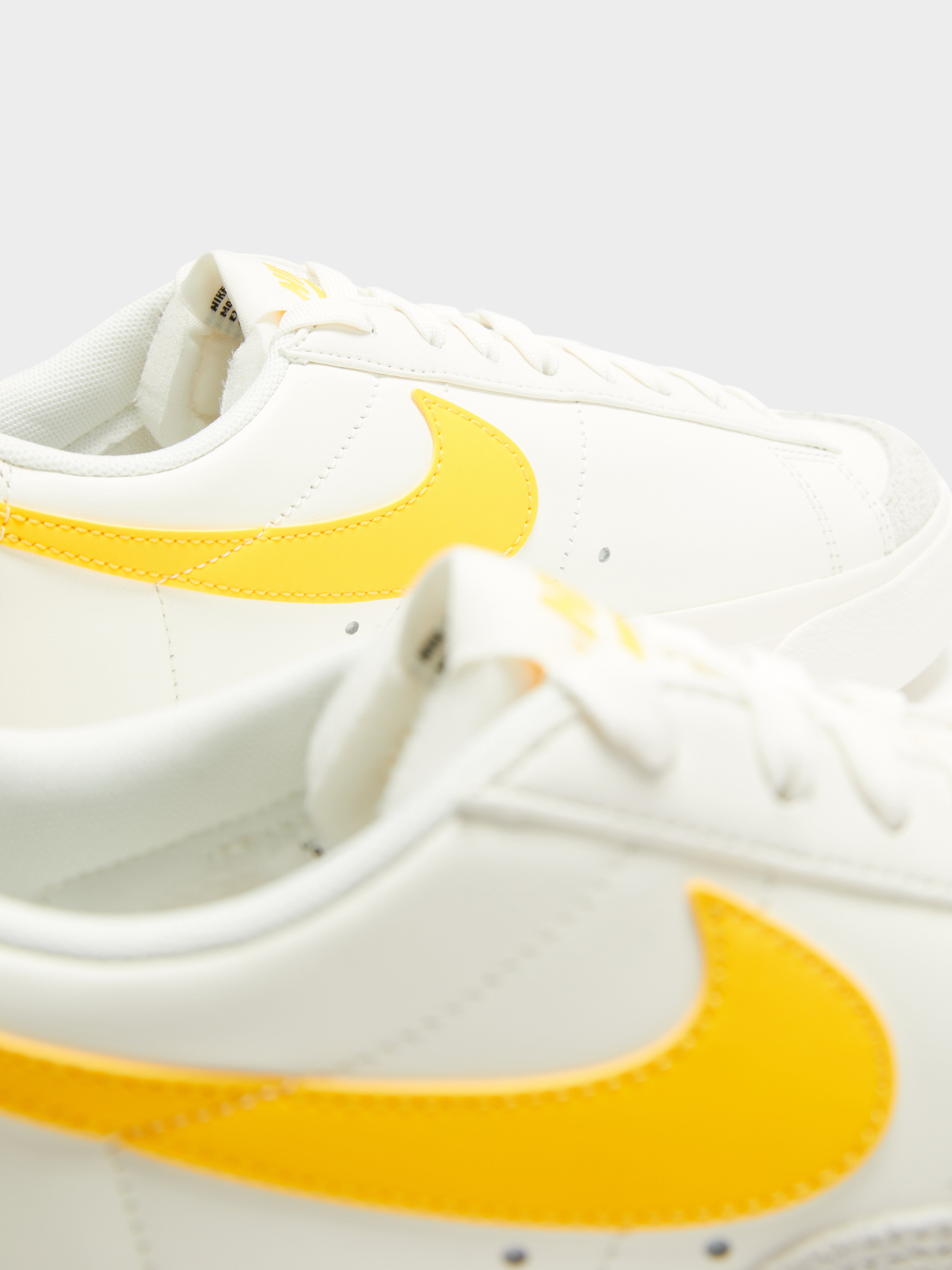 Womens Blazer Low Platform Sneakers in White & Yellow