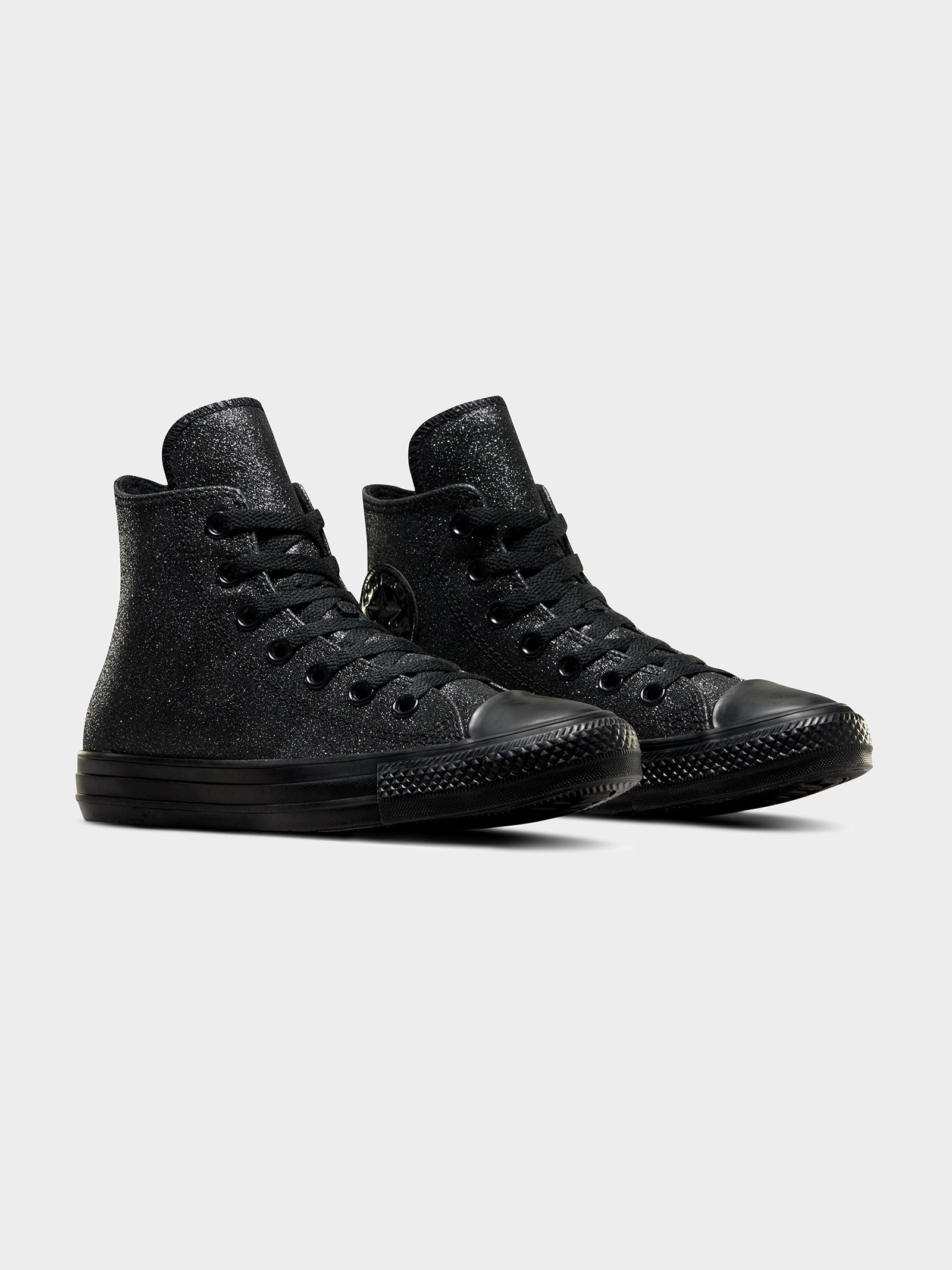 Unisex Chuck Taylor All Star Sparkle Party High Top Sneakers in Black