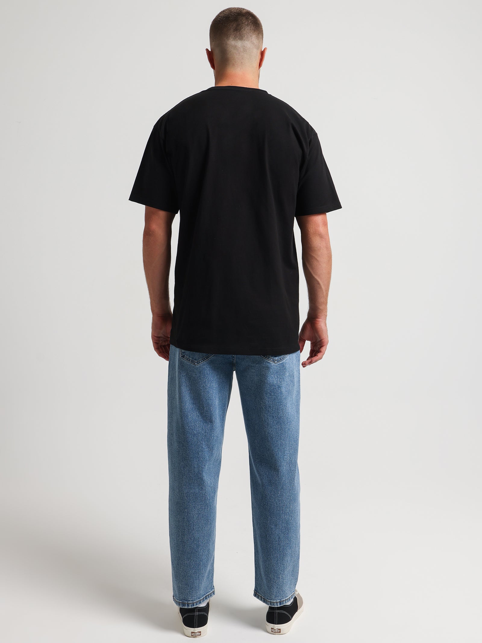 Blocked Vans Logo T-Shirt in Black