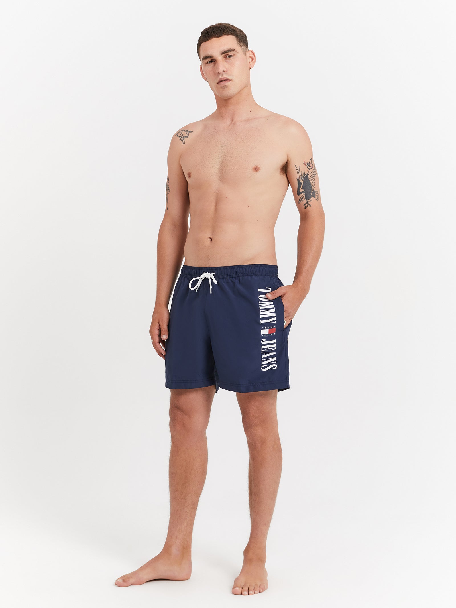 Archive Drawstring Mid Shorts in Twilight Navy