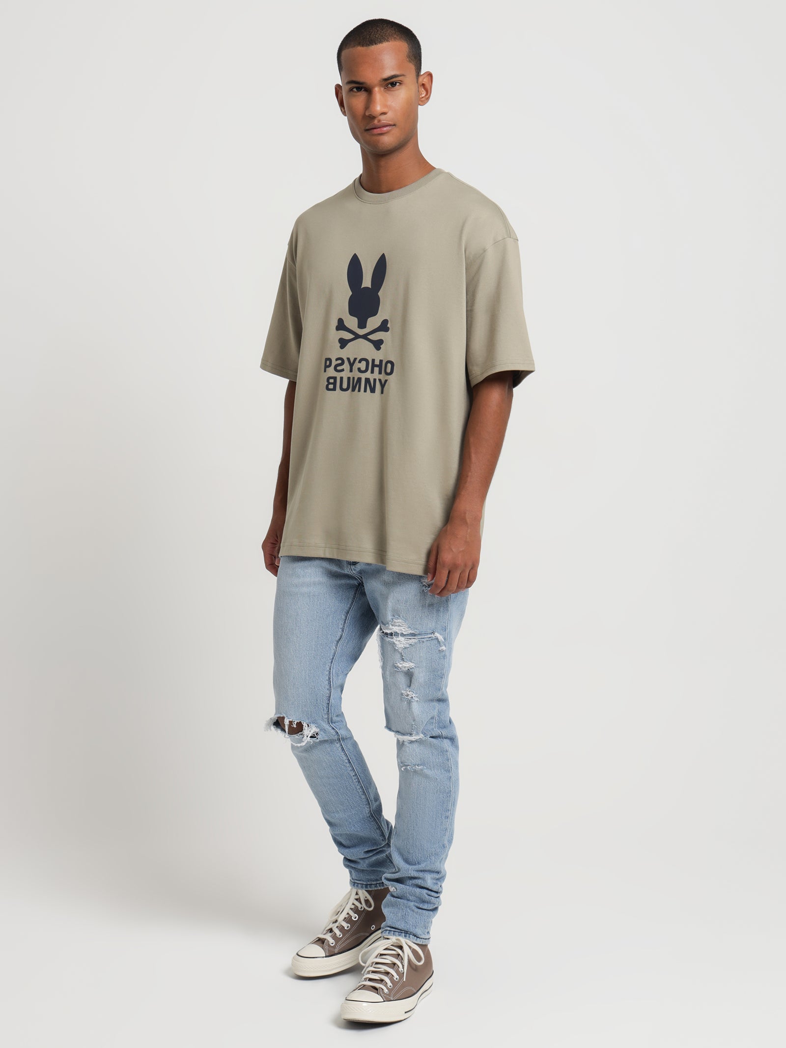 Lloyds Relaxed Fit Graphic T-Shirt in Sand