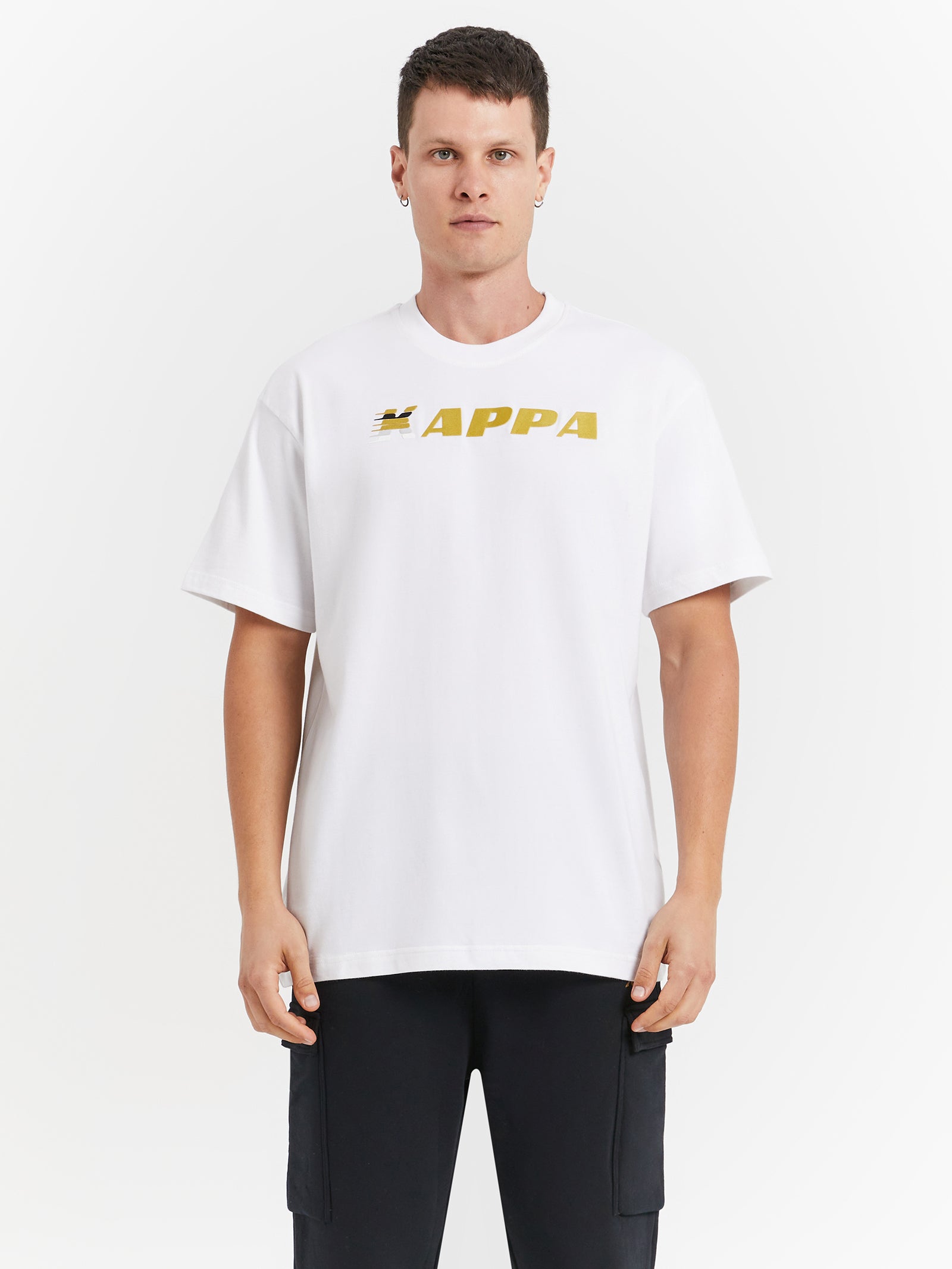 Authentic Halma T-Shirt in Bright White & Yellow Gold