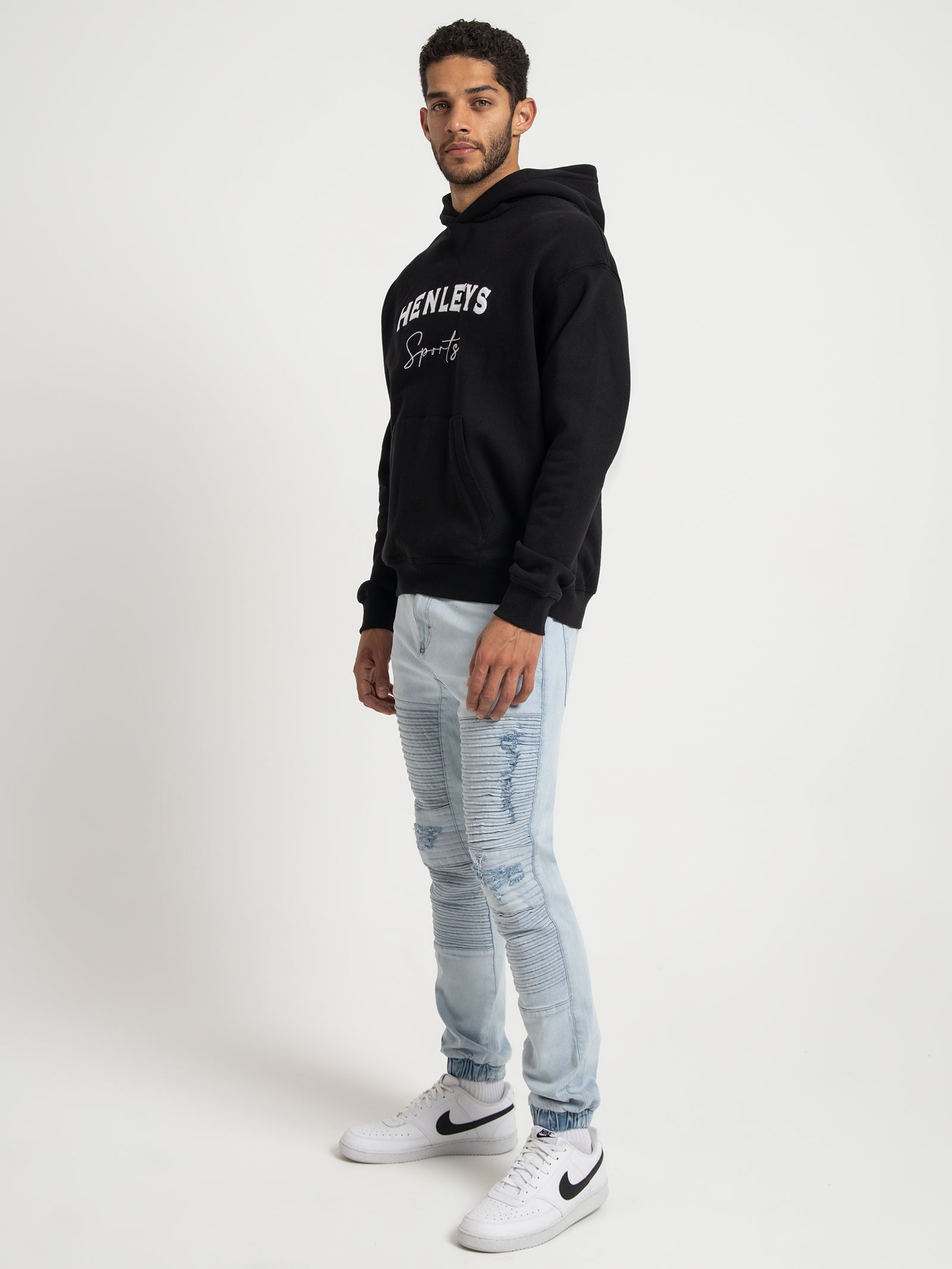 Club Hooded Sweater in Black