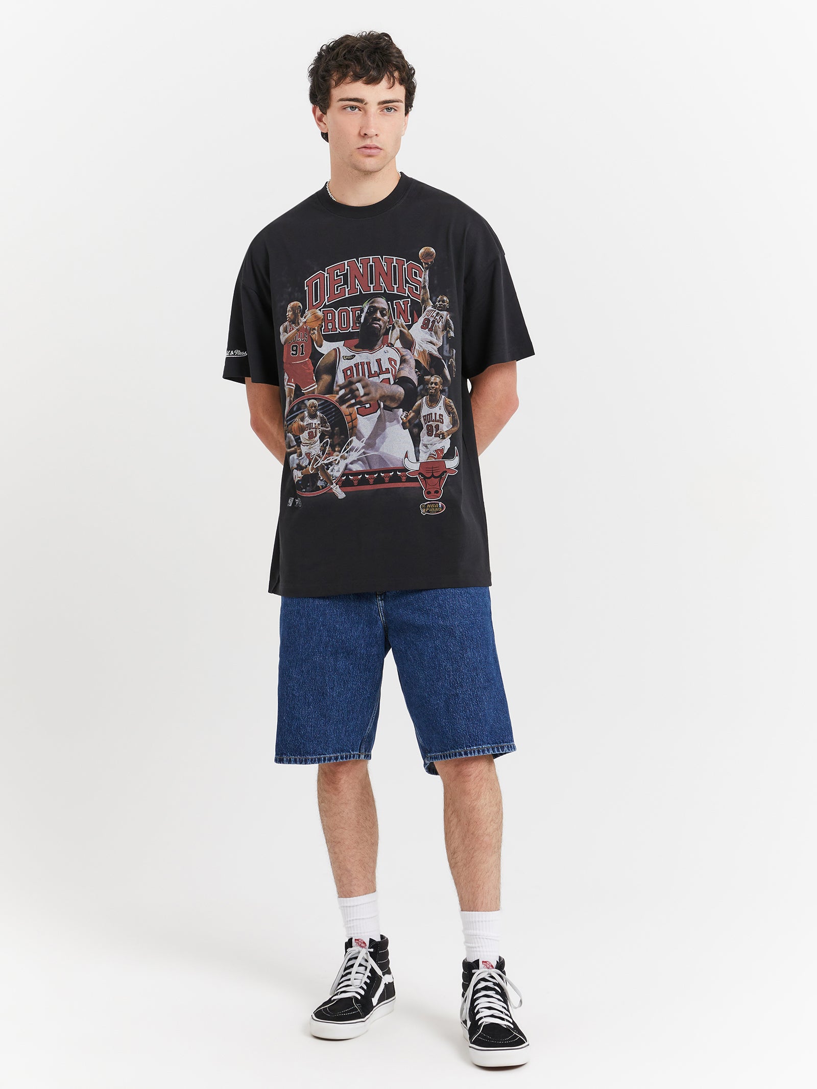 Rodman Photo T-Shirt in Faded Black