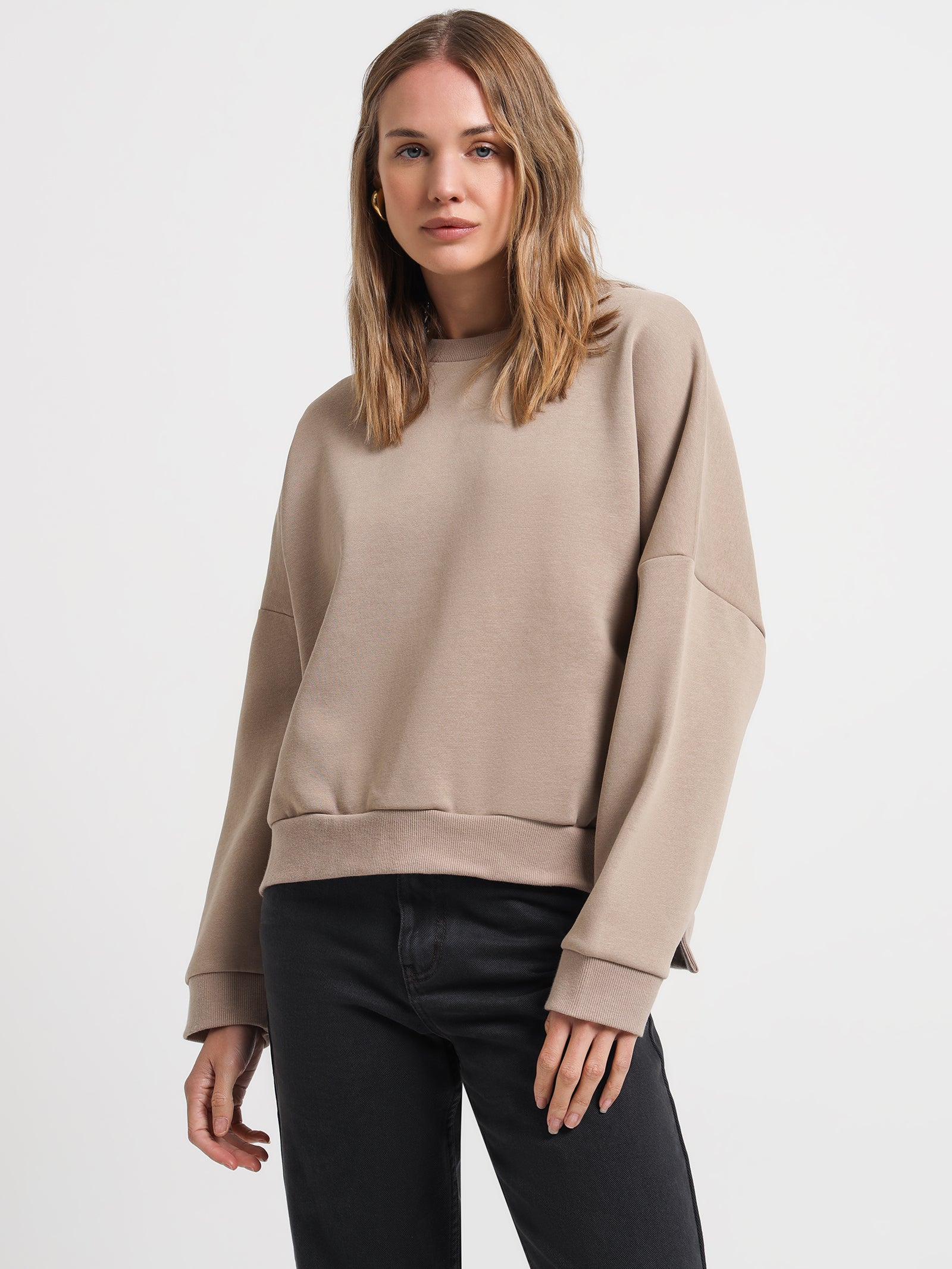 Carter Classic Oversized Sweater in Mocha