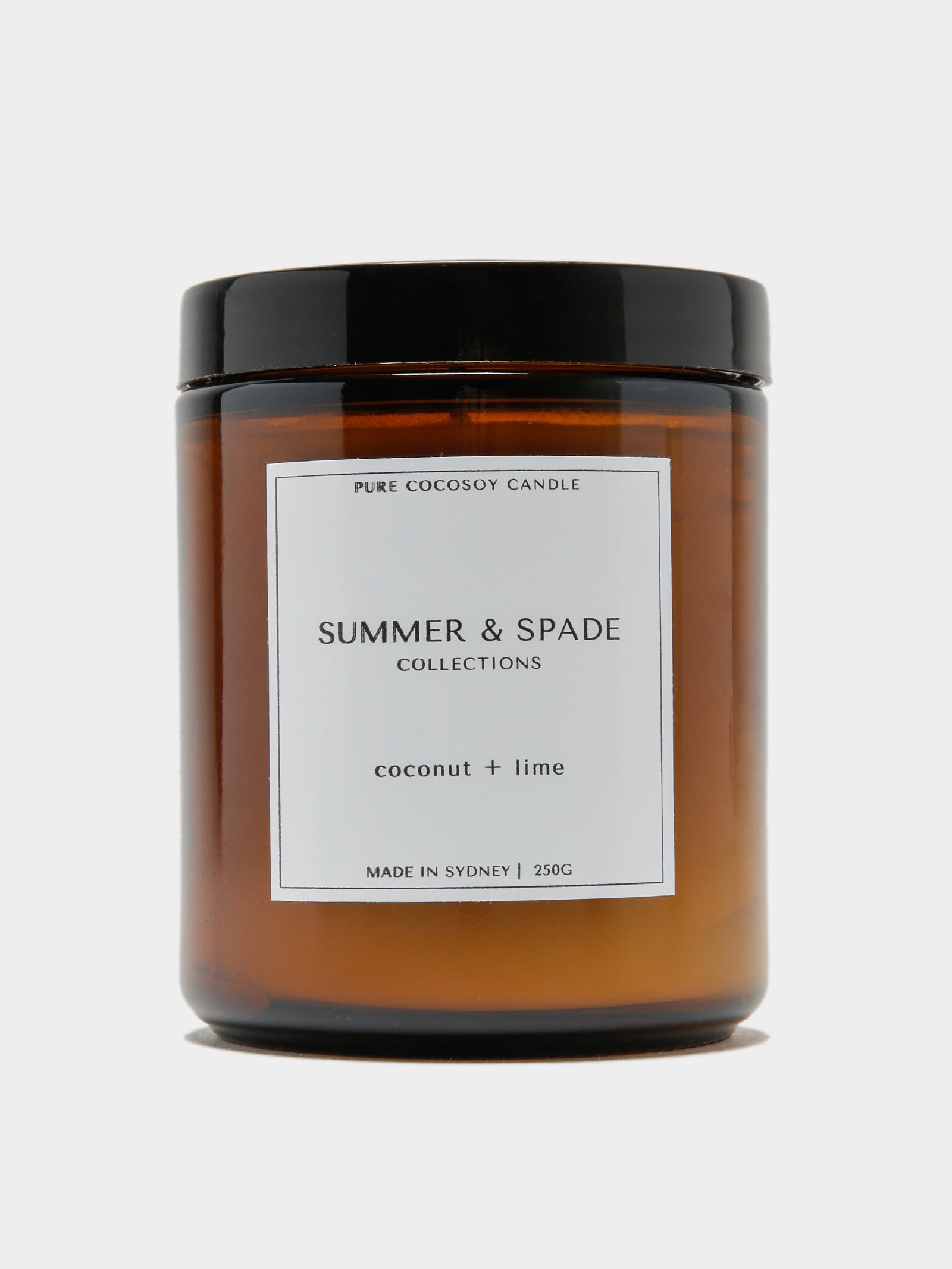 Small Amber Candle in Coconut & Lime