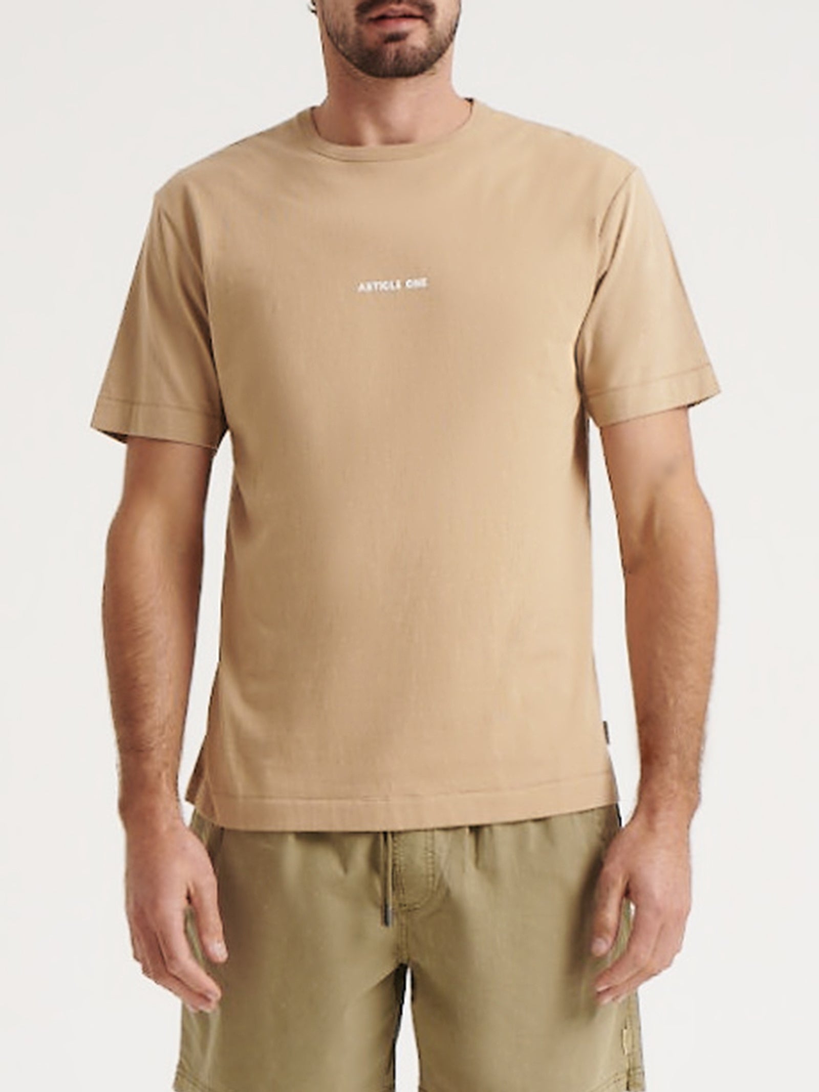 Minimal Logo T-Shirt in Sesame