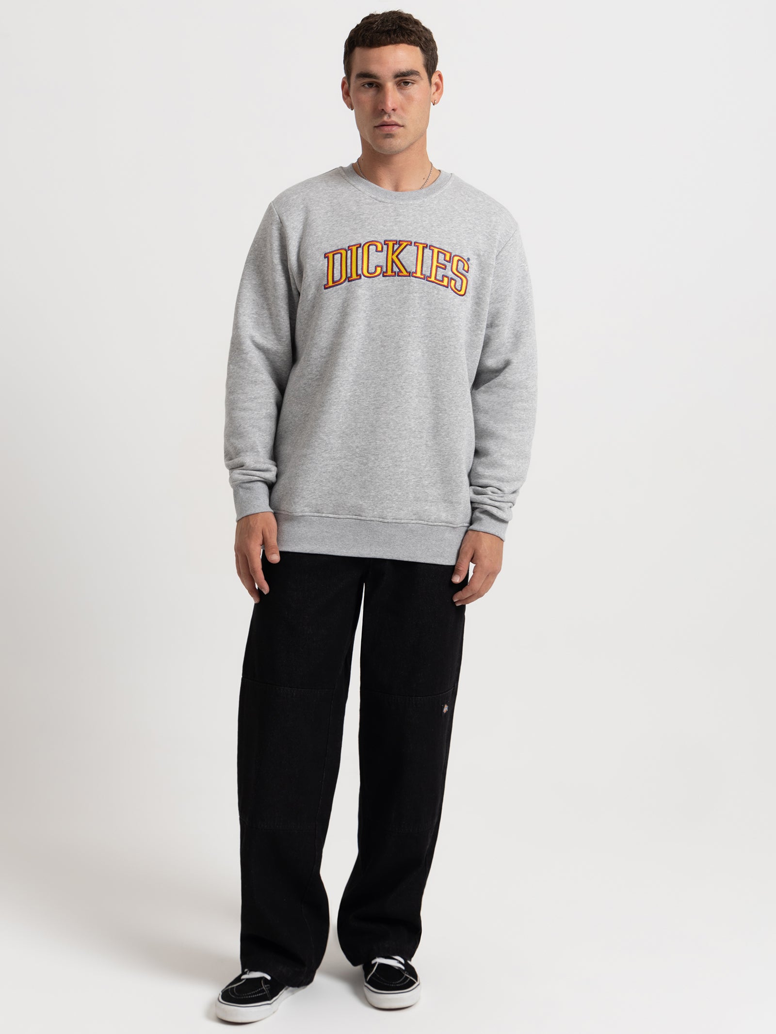 Collegiate Tri-Colour Fleece in Grey Marle