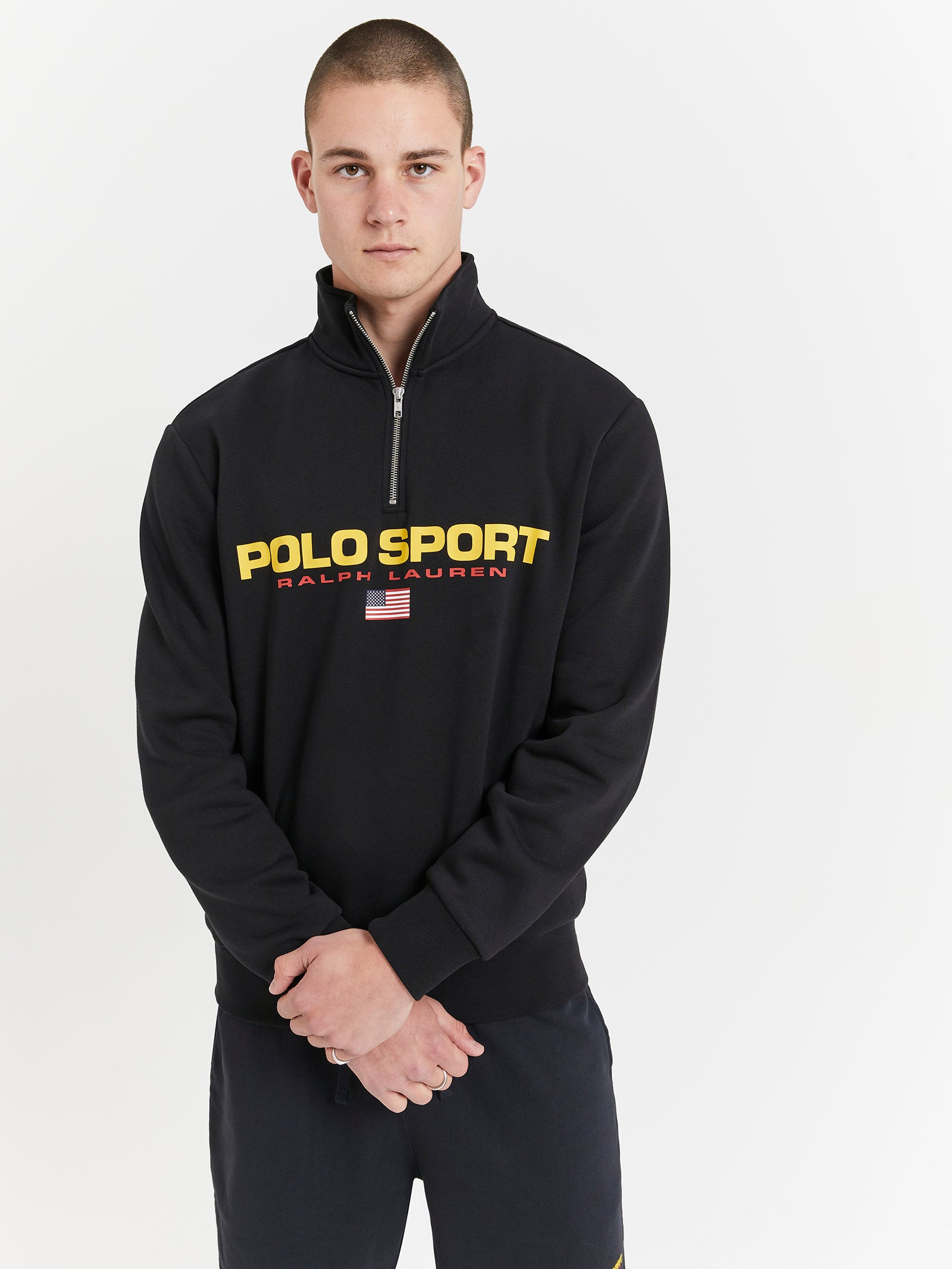 Polo Sport Fleece Sweater in Polo Black & Gold