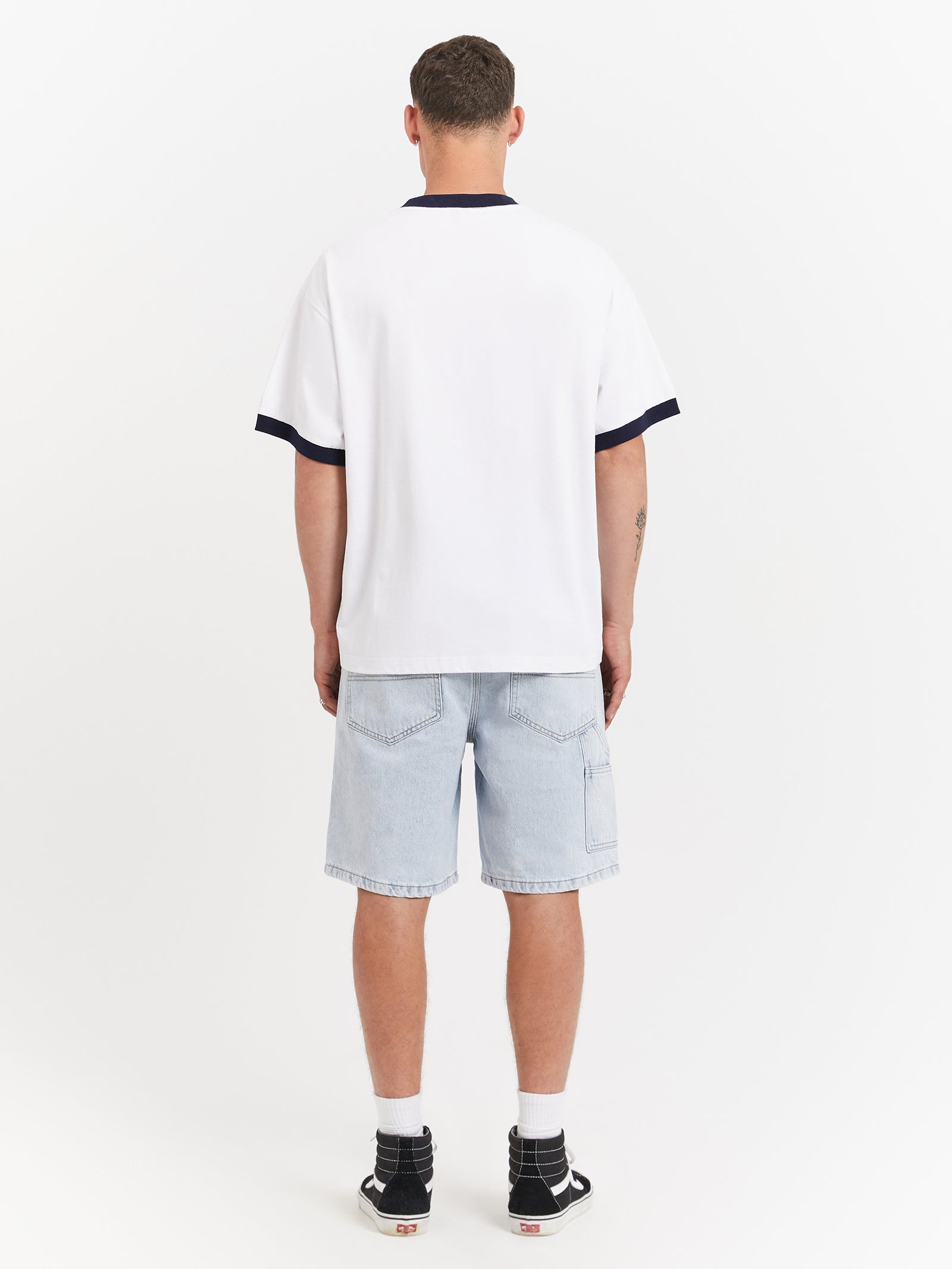 Tommy Two Box Fit Oversized Ringer T-Shirt in White