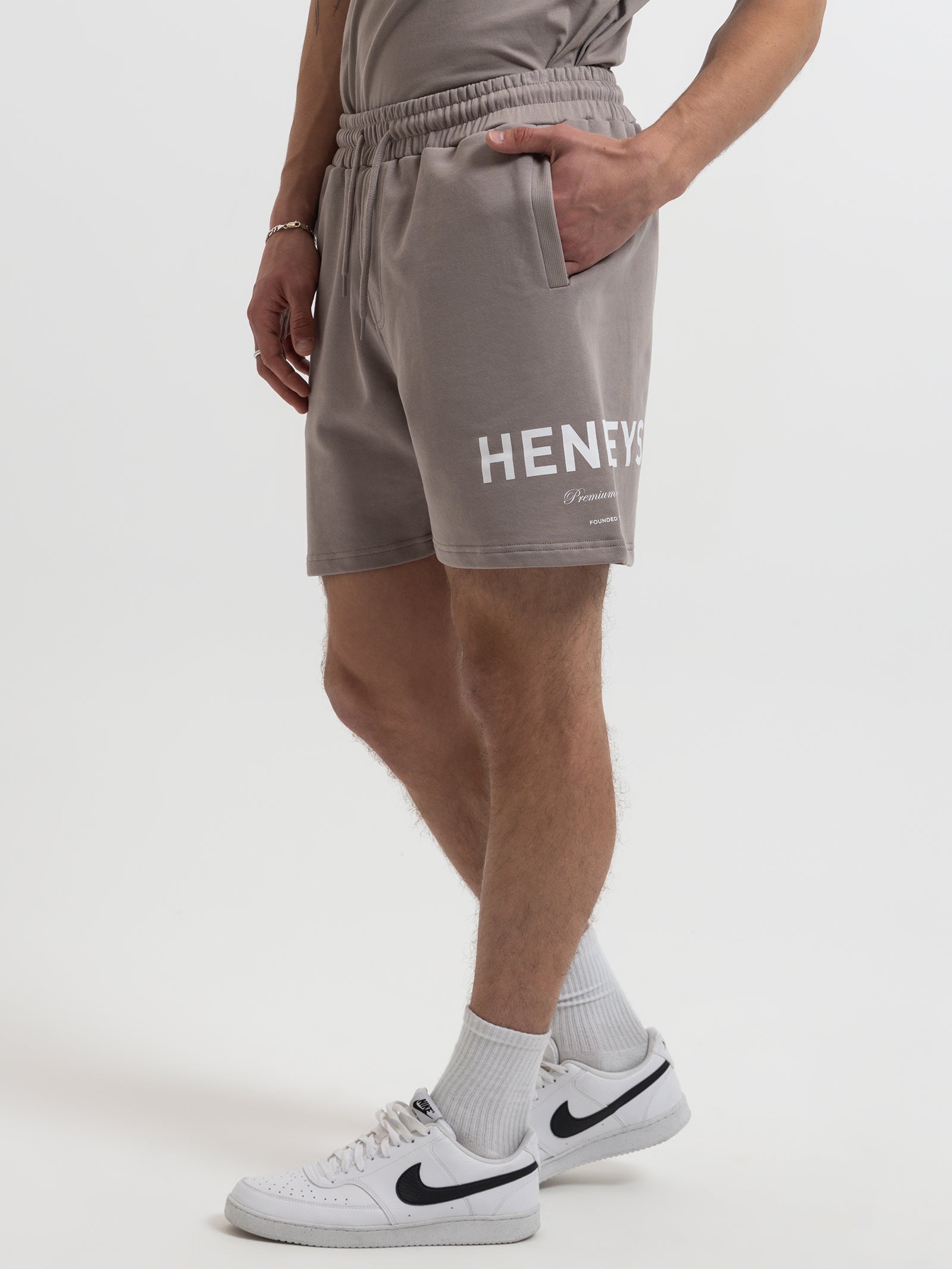 Contender Track Shorts in Pewter