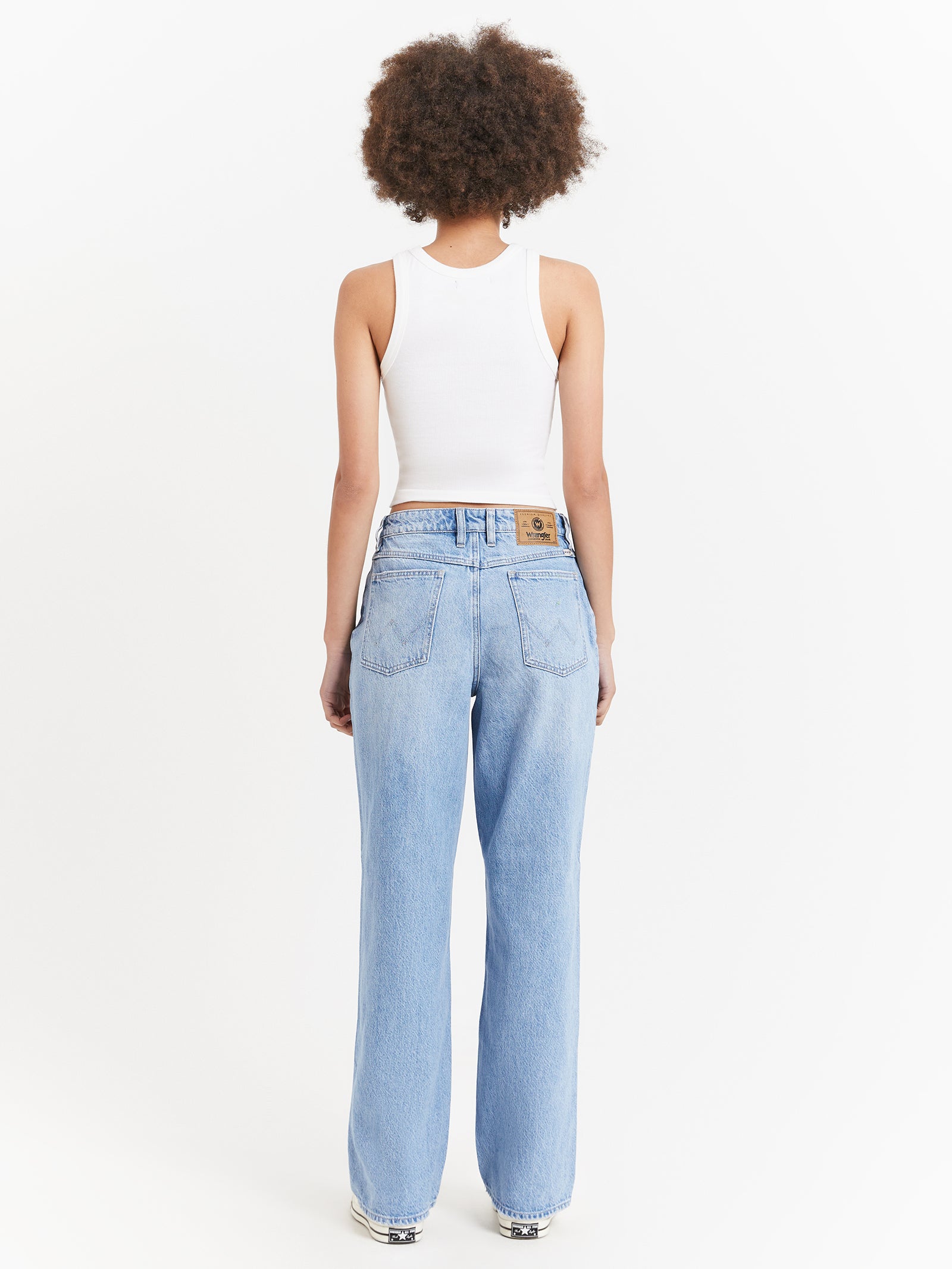 Mid Rise Bella Baggy Jeans in Ocean Blue