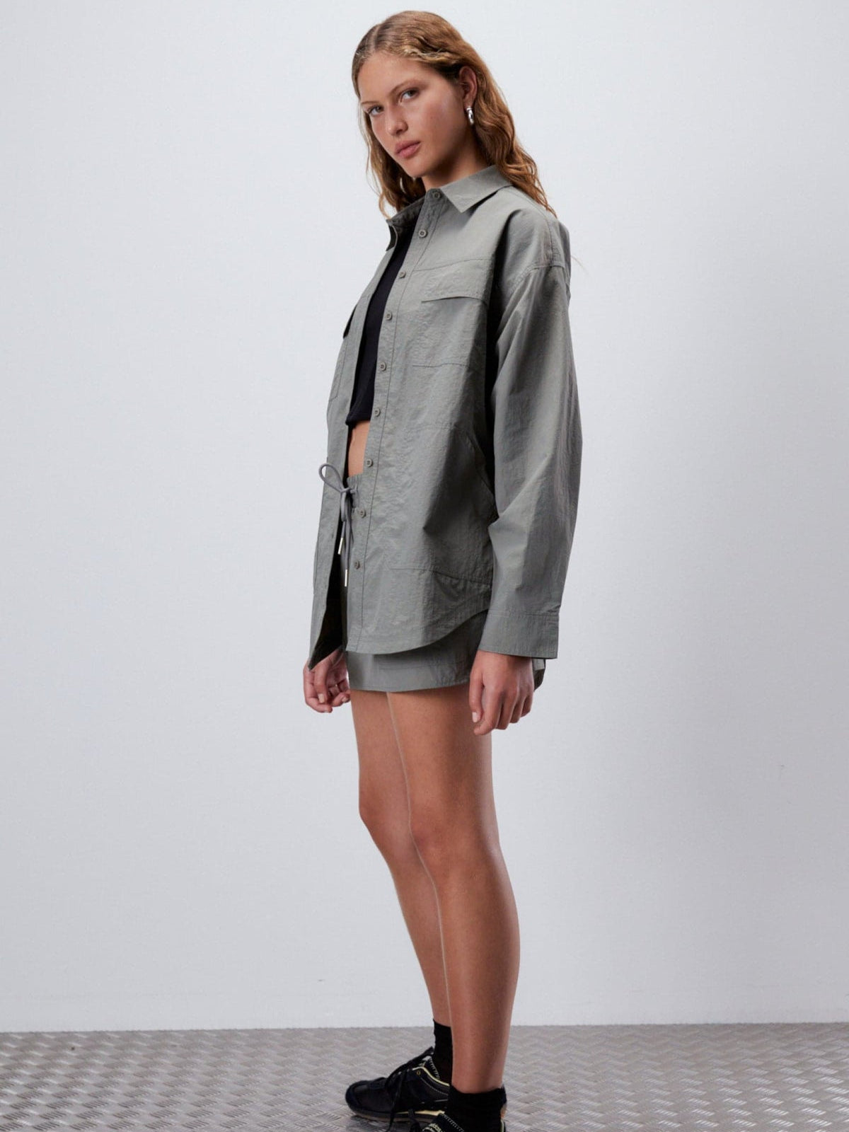 Elodie Spray Shirt in Khaki Green