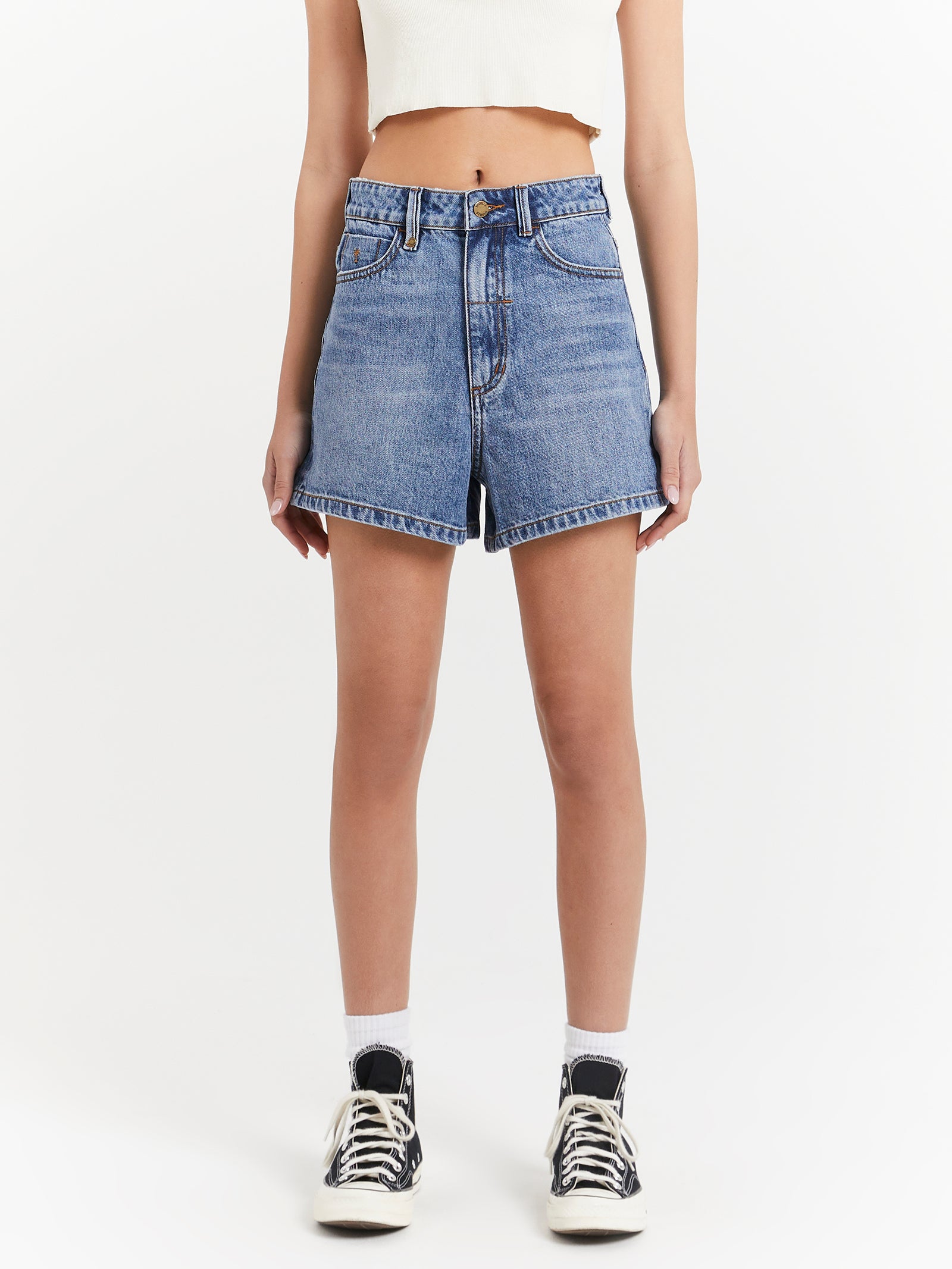 Erica Shorts in Weathered Blue