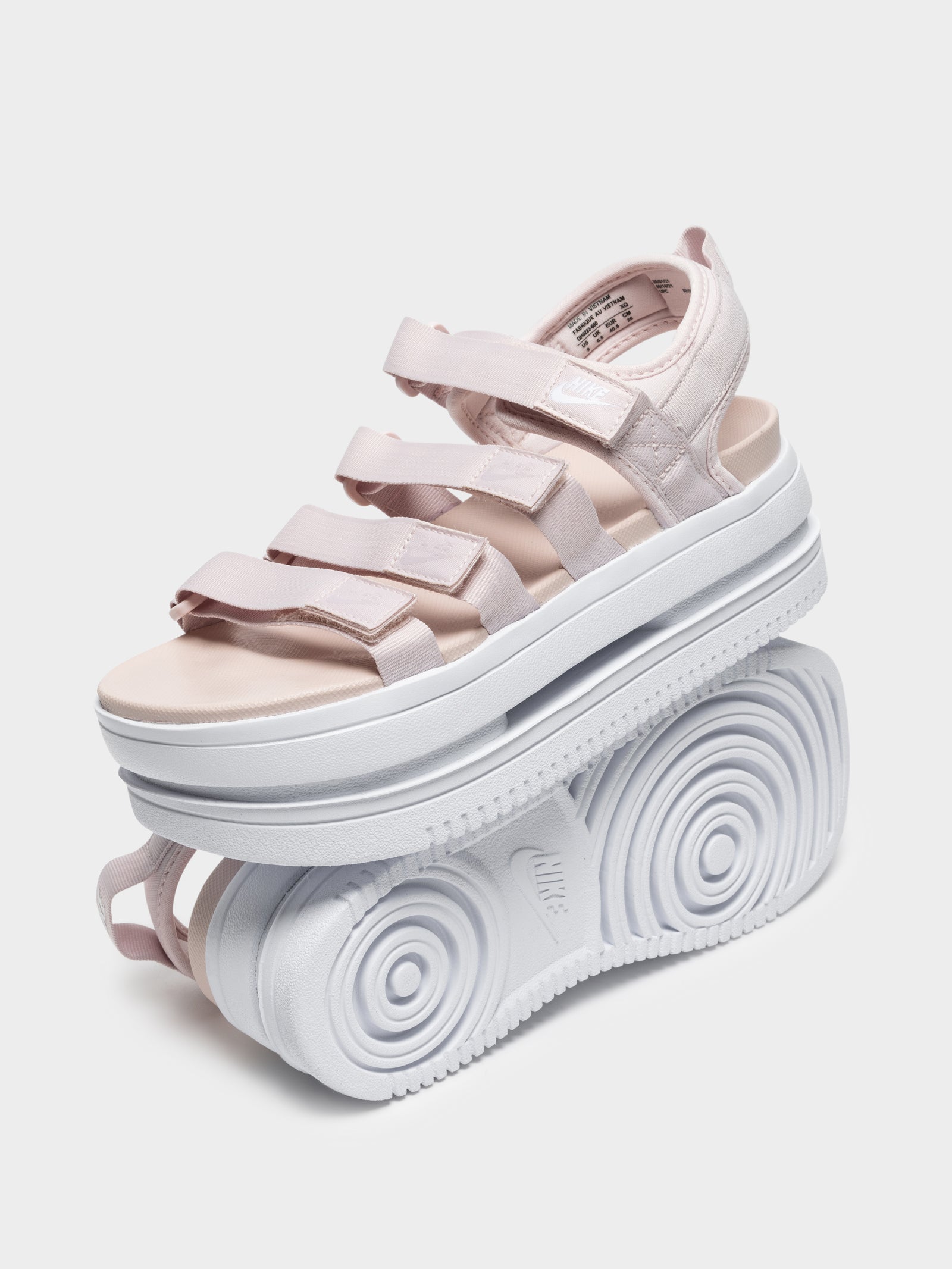 Womens Nike Icon Clash Sandal in Pink & White