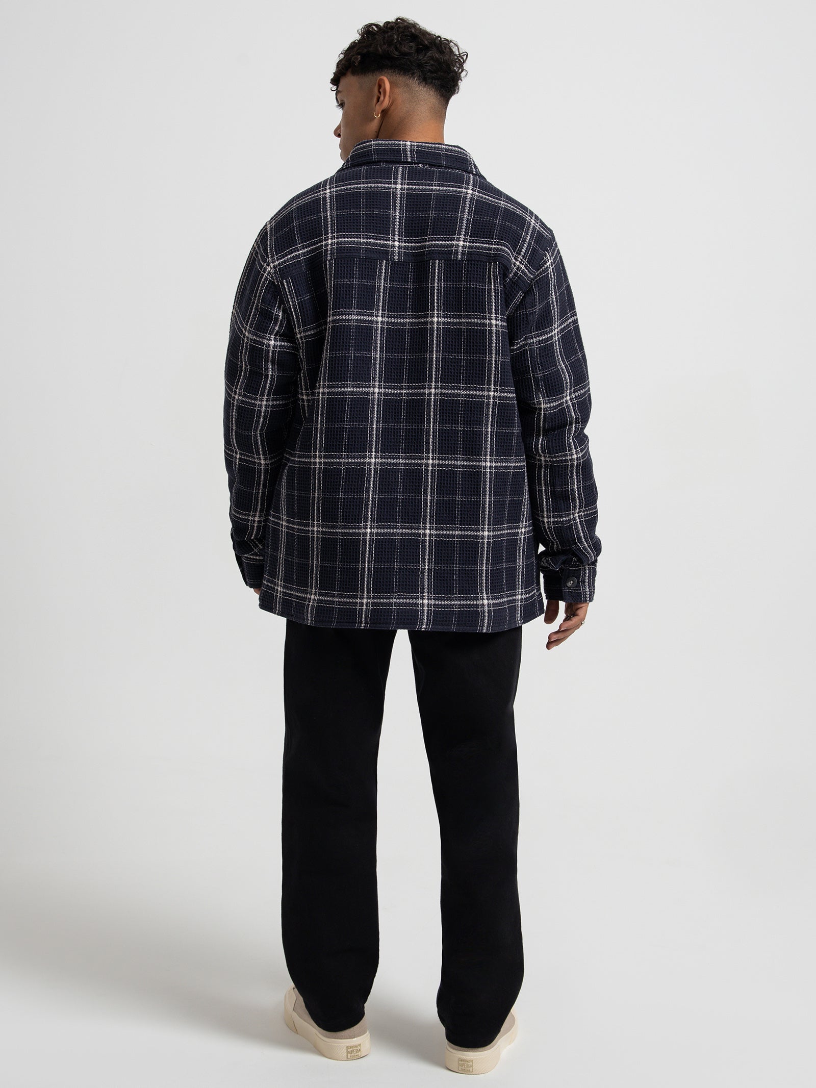 Marvin Plaid Jacket in Navy Plaid