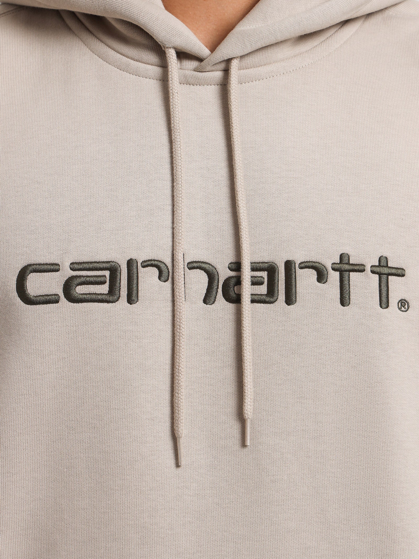 Hooded Carhartt Sweatshirt in Wall Cypress Tan