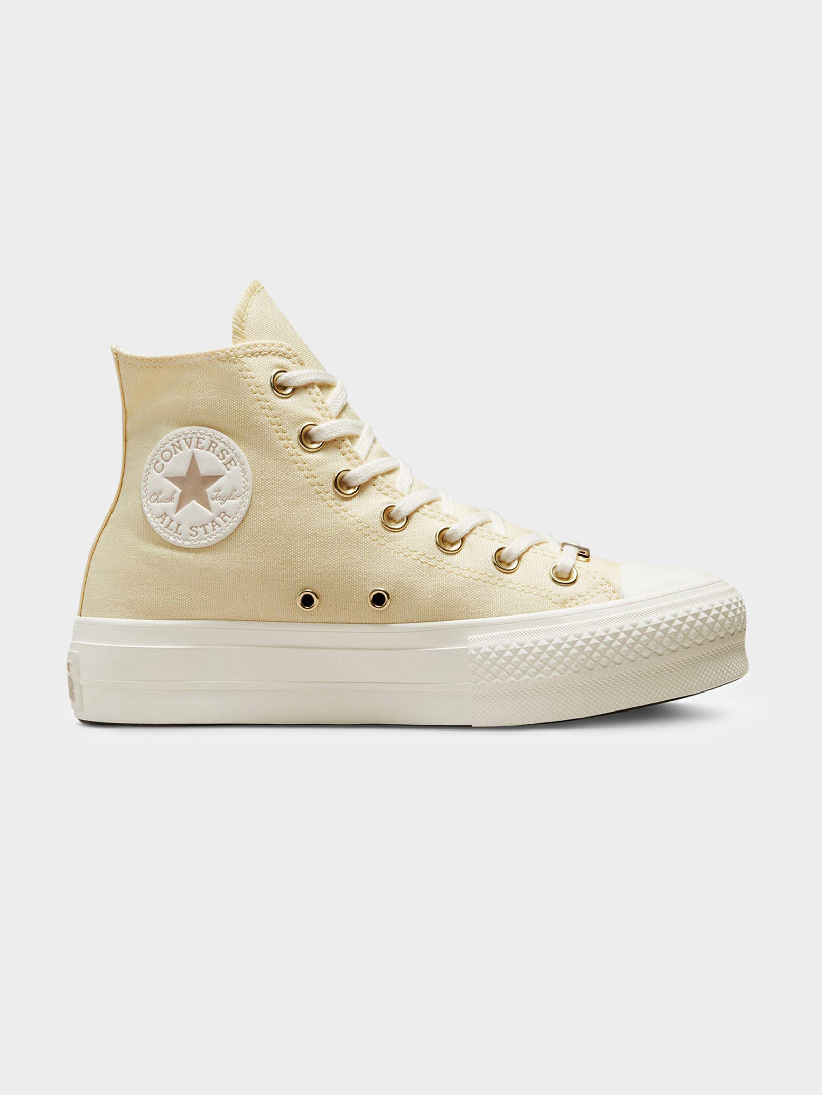 Womens Chuck Taylor All Star Lift Elevated High Top in Mum's Potato Salad & Gold