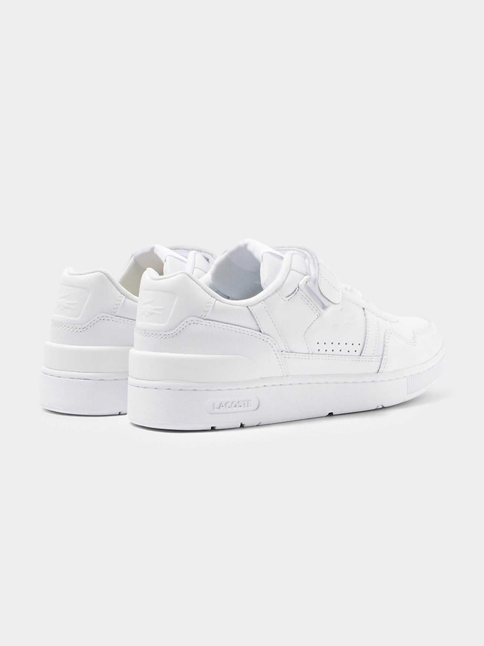 Mens T-Clip Velcro Sneakers in White