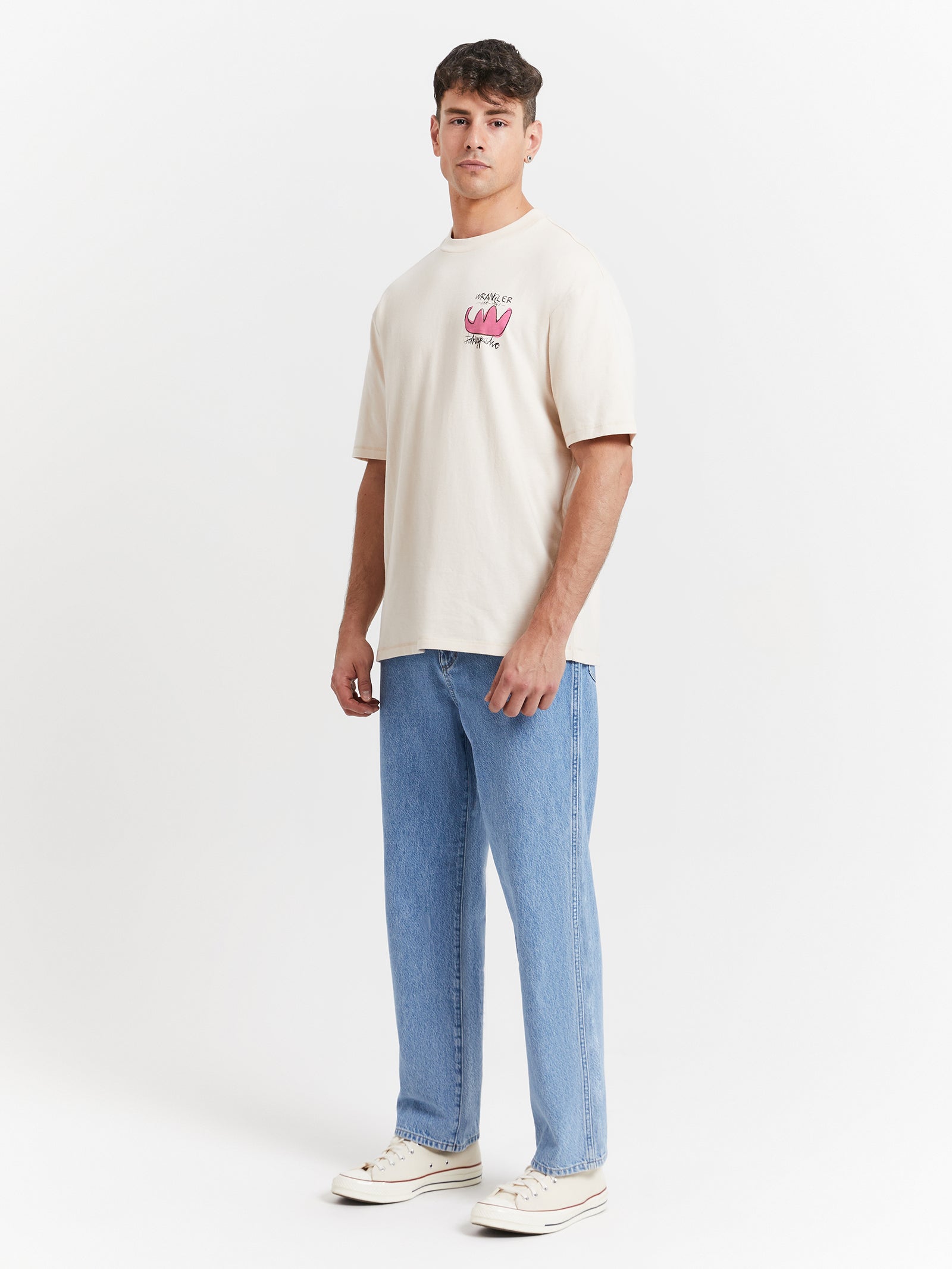 Jakey Pedro Hats Off Slacker T-Shirt in Ecru