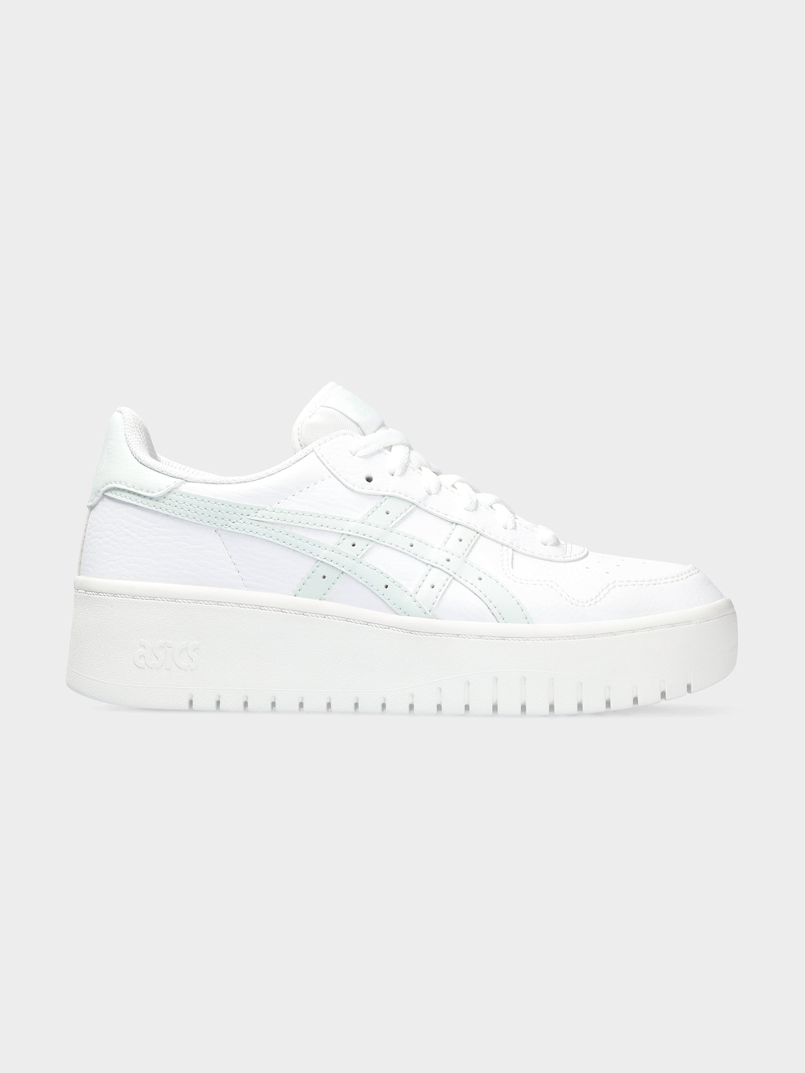 Womens Japan Platform Sneakers in White & Aqua