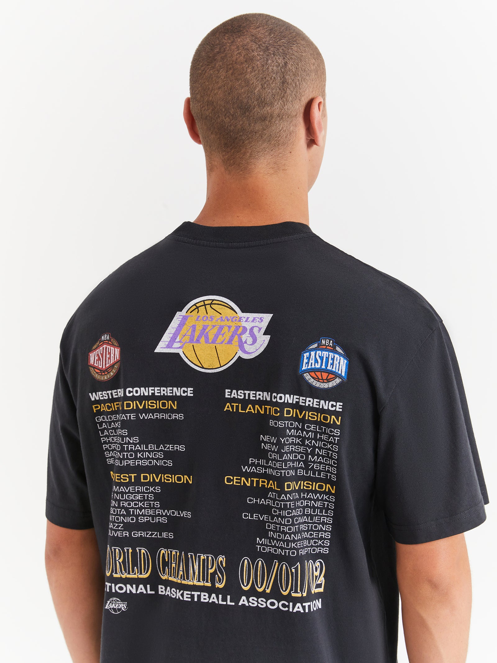 Champs Band T-Shirt in Faded Black