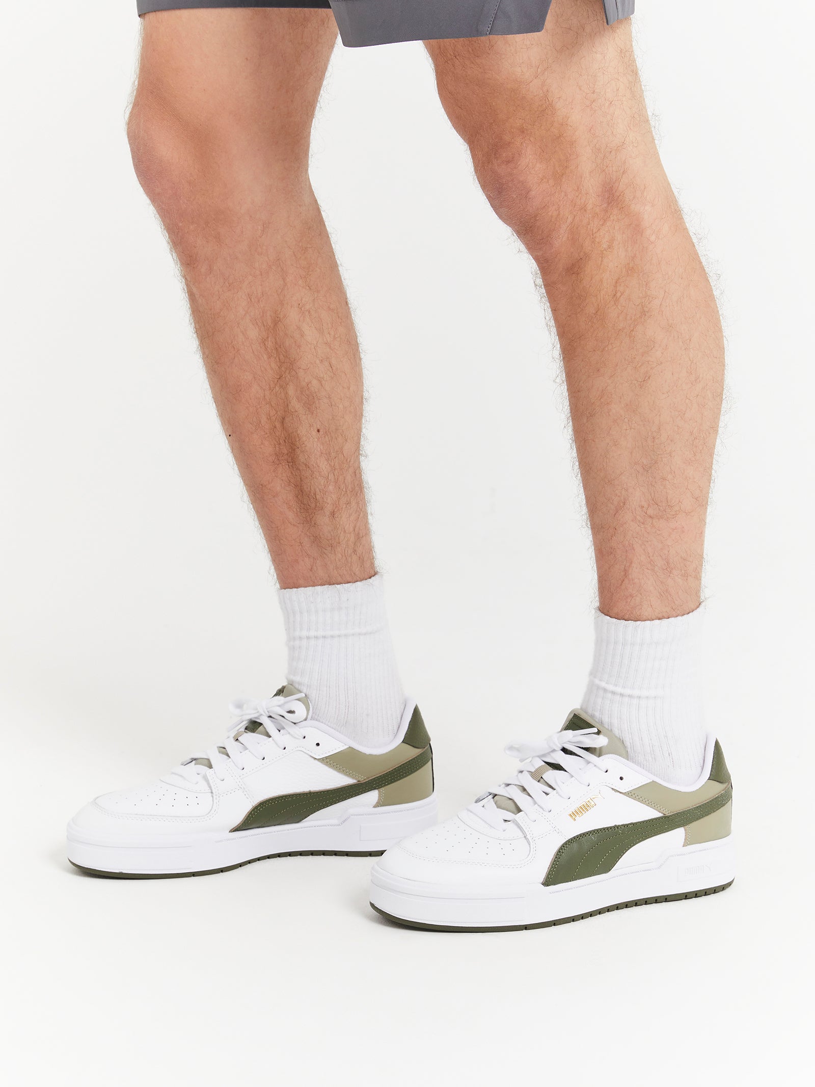 Unisex CA Pro Classic Sneakers in White & Khaki