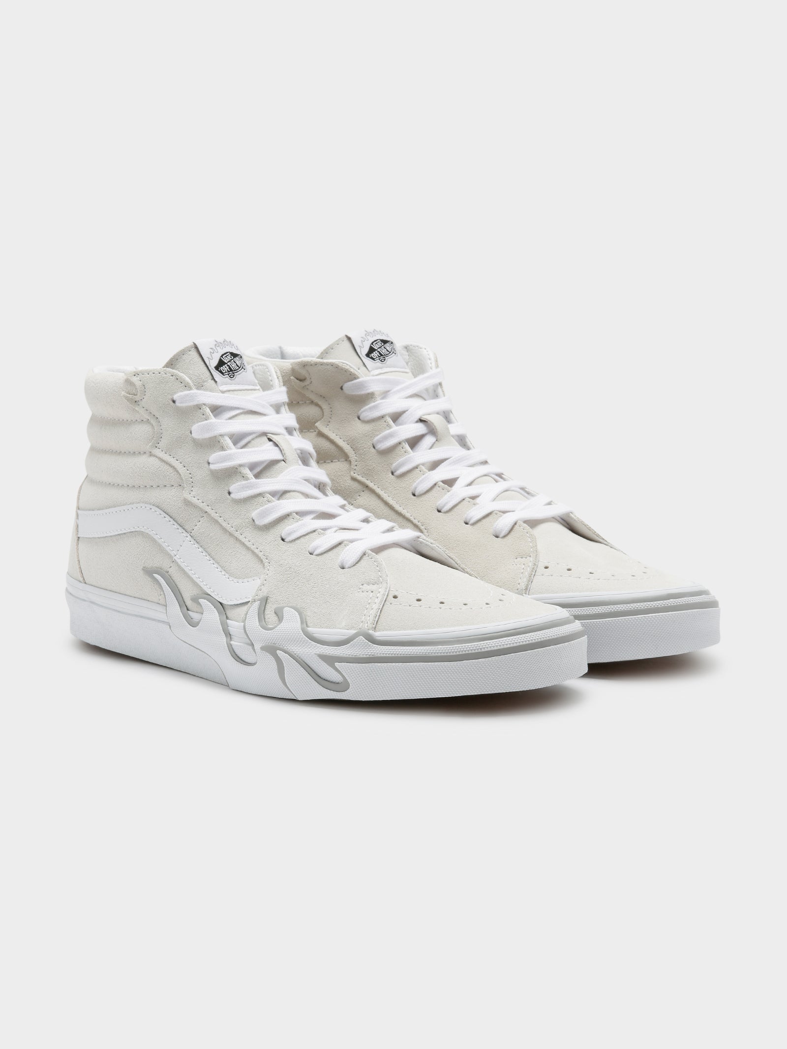 Unisex Sk8 High Flame Suede Sneakers in White