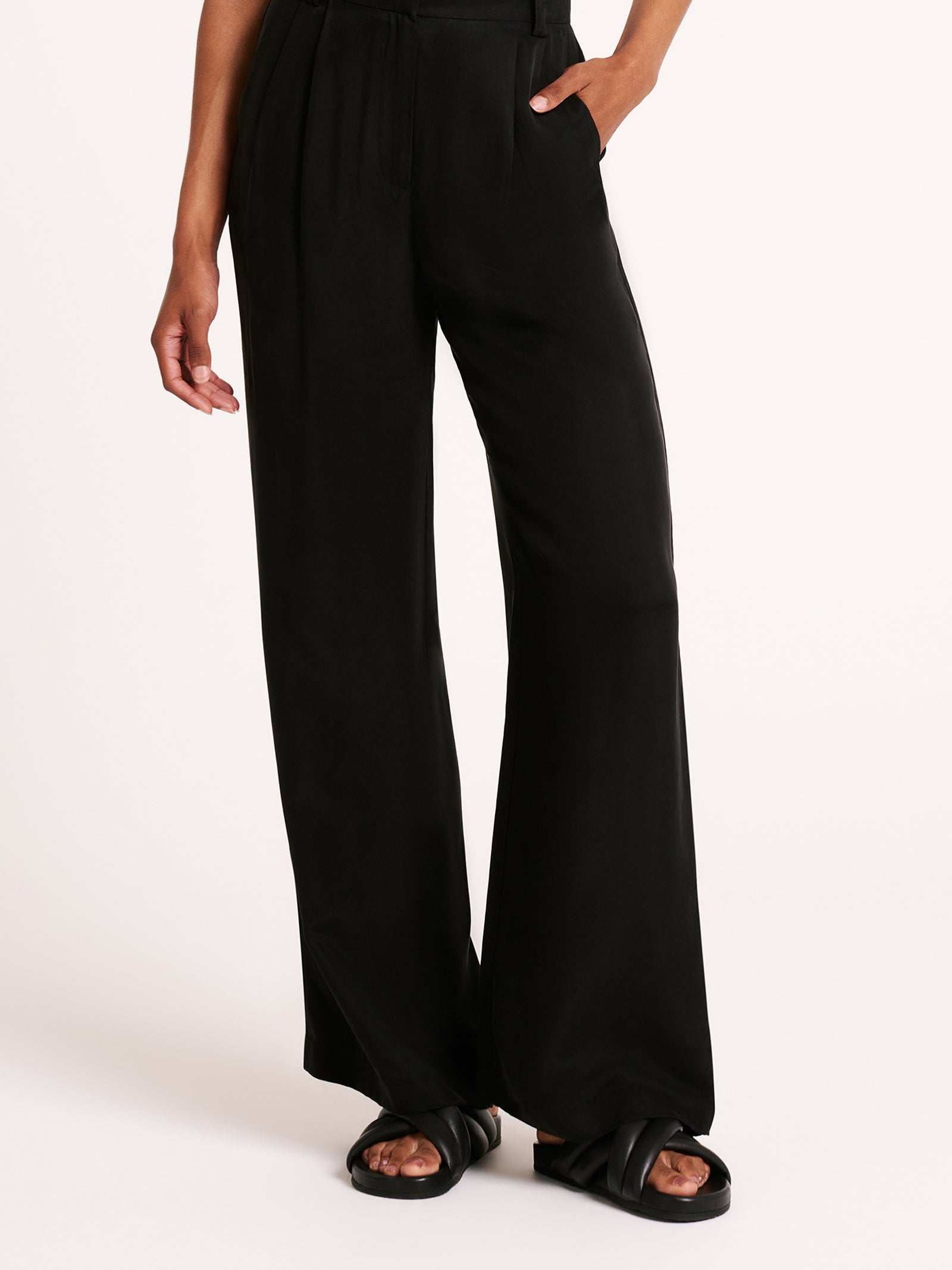 Lea Cupro Pants in Black